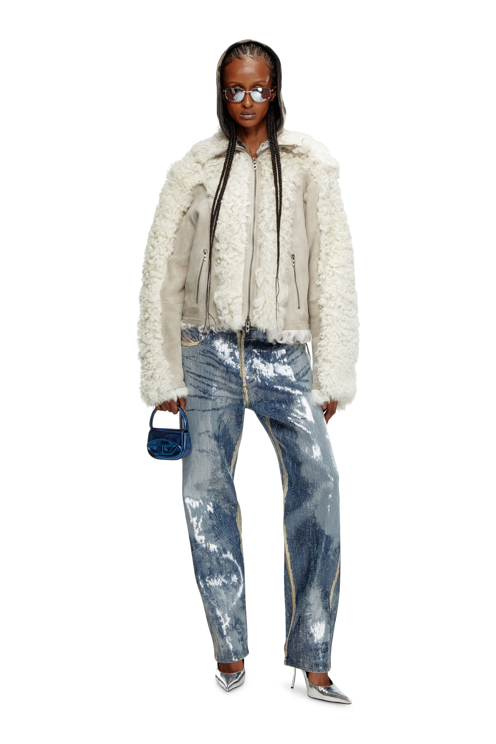 Diesel - 1DR-XS-S, Woman's 1DR-XS-S-Iconic mini bag in mirrored leather in Blue - 2