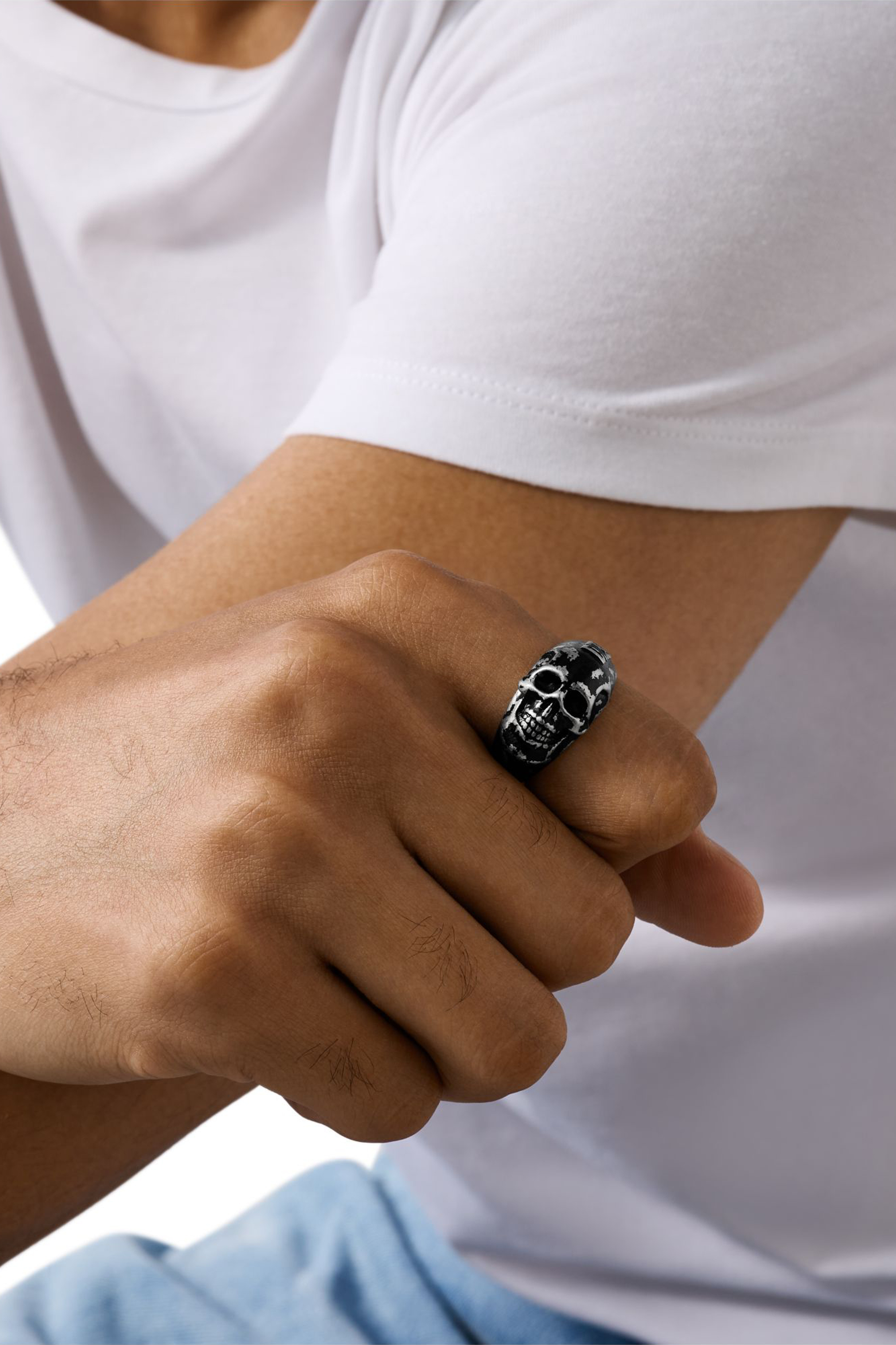 Diesel - DX1579040 JEWEL, Unisex's Stainless Steel Skull Ring in Black - 3