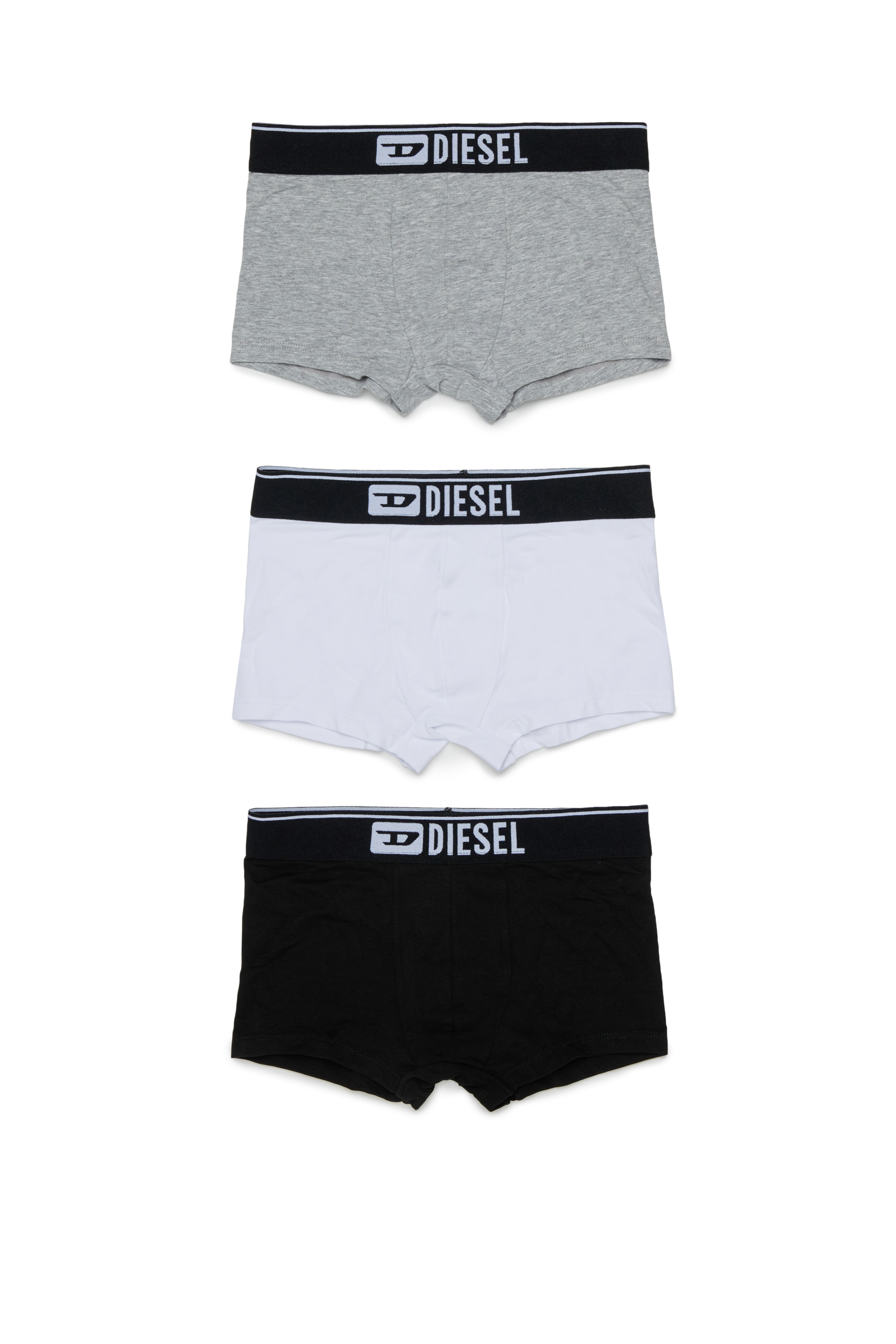 Diesel - UM-UGINTRIPACK-DD, Man's 3-pack boxer briefs in stretch cotton in Black/Grey - 1