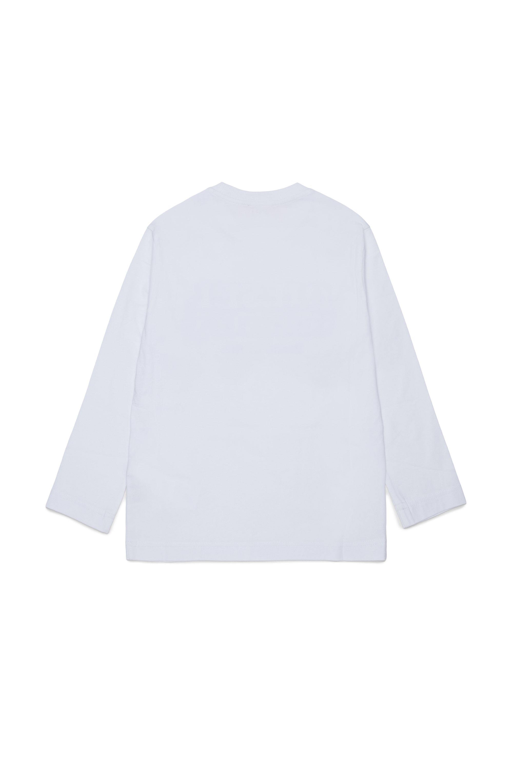 Diesel - TLODIMLS OVER, Man's Long-sleeve T-shirt with Diesel Industry print in White - 2
