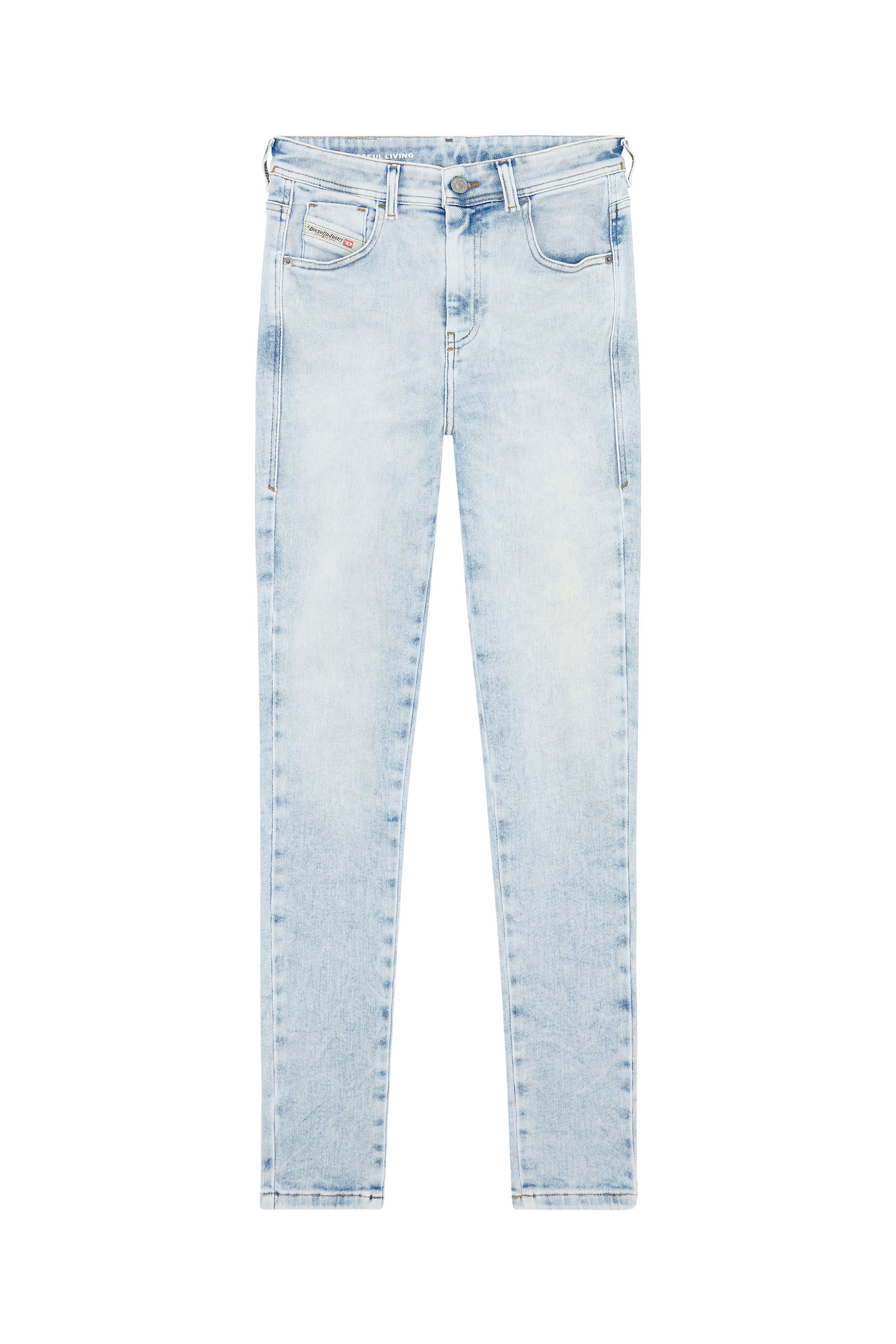 Diesel - 1984 Slandy-High 09G17 Super skinny Jeans, Light Blue - Image 3