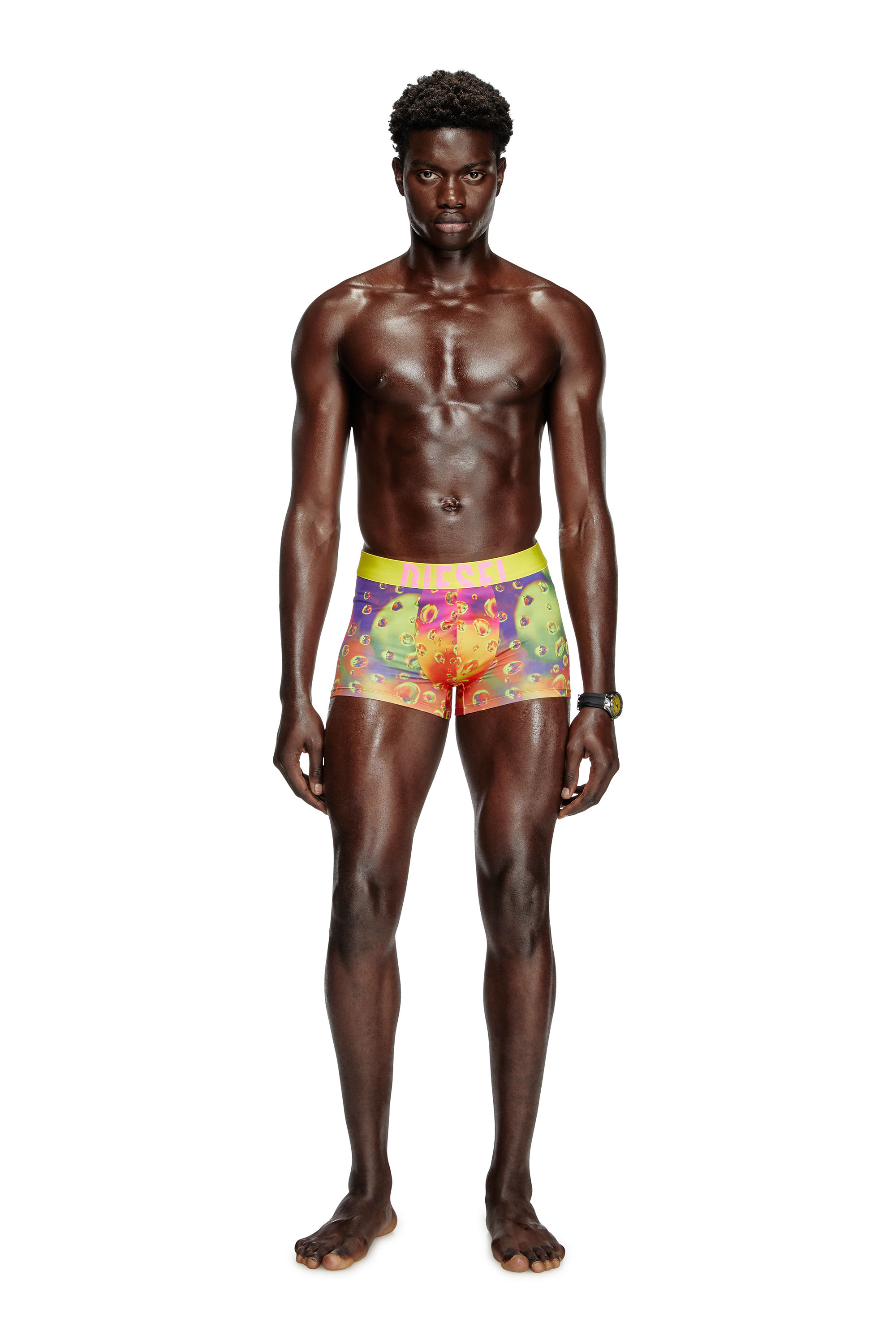 Diesel - DAMIEN-D-POP-40, Man's Boxer briefs with acid rain print in Multicolor - 1