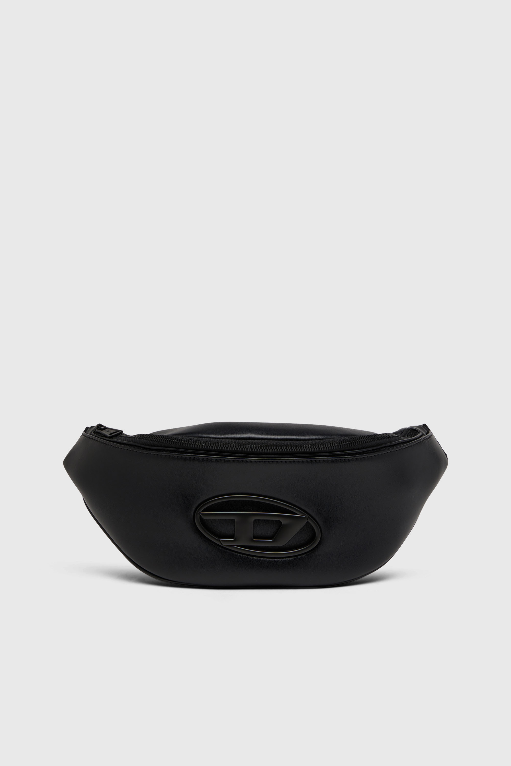 Diesel - HOLI-D BELT BAG M, Man's Holi-D-Belt bag in PU and neoprene in Black - 1