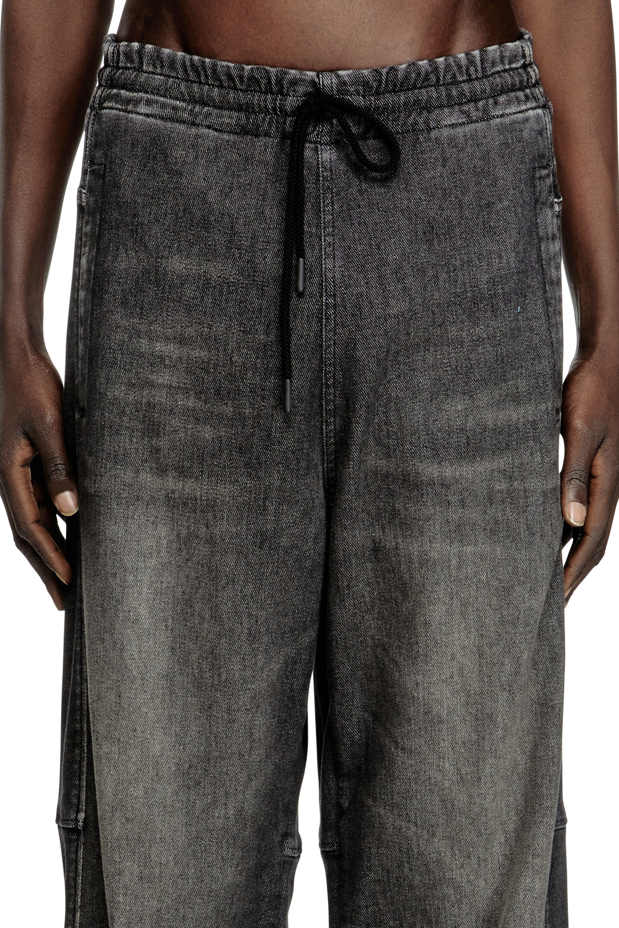 Relaxed D-Martyans Track Denim 09L77, Black/Dark grey Diesel - Unisex's Relaxed D-Martyans Track Denim 09L77, Black/Dark grey - 5
