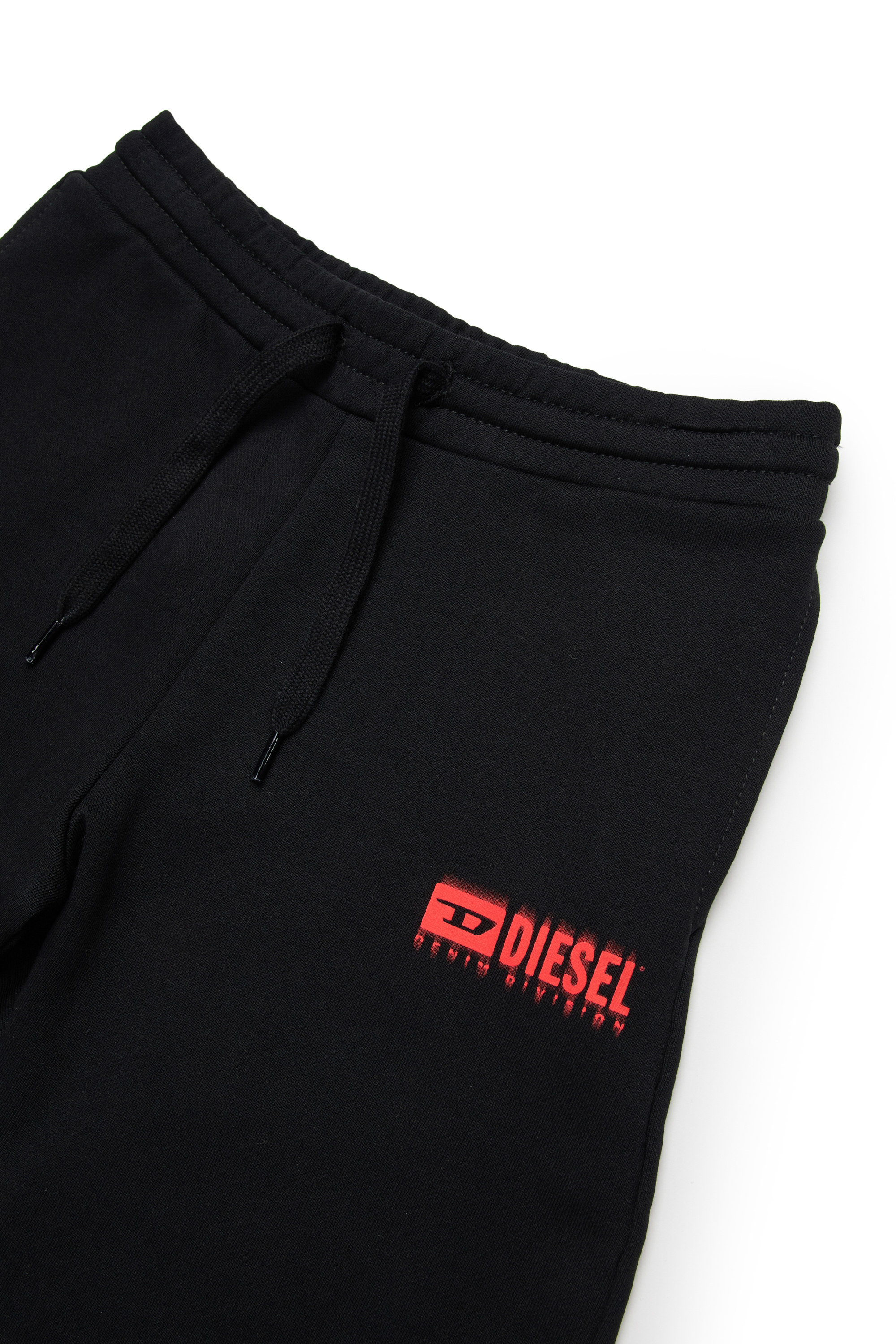 Diesel - PBASESHORT, Man's Sweat shorts with dégradé logo in Black - 3