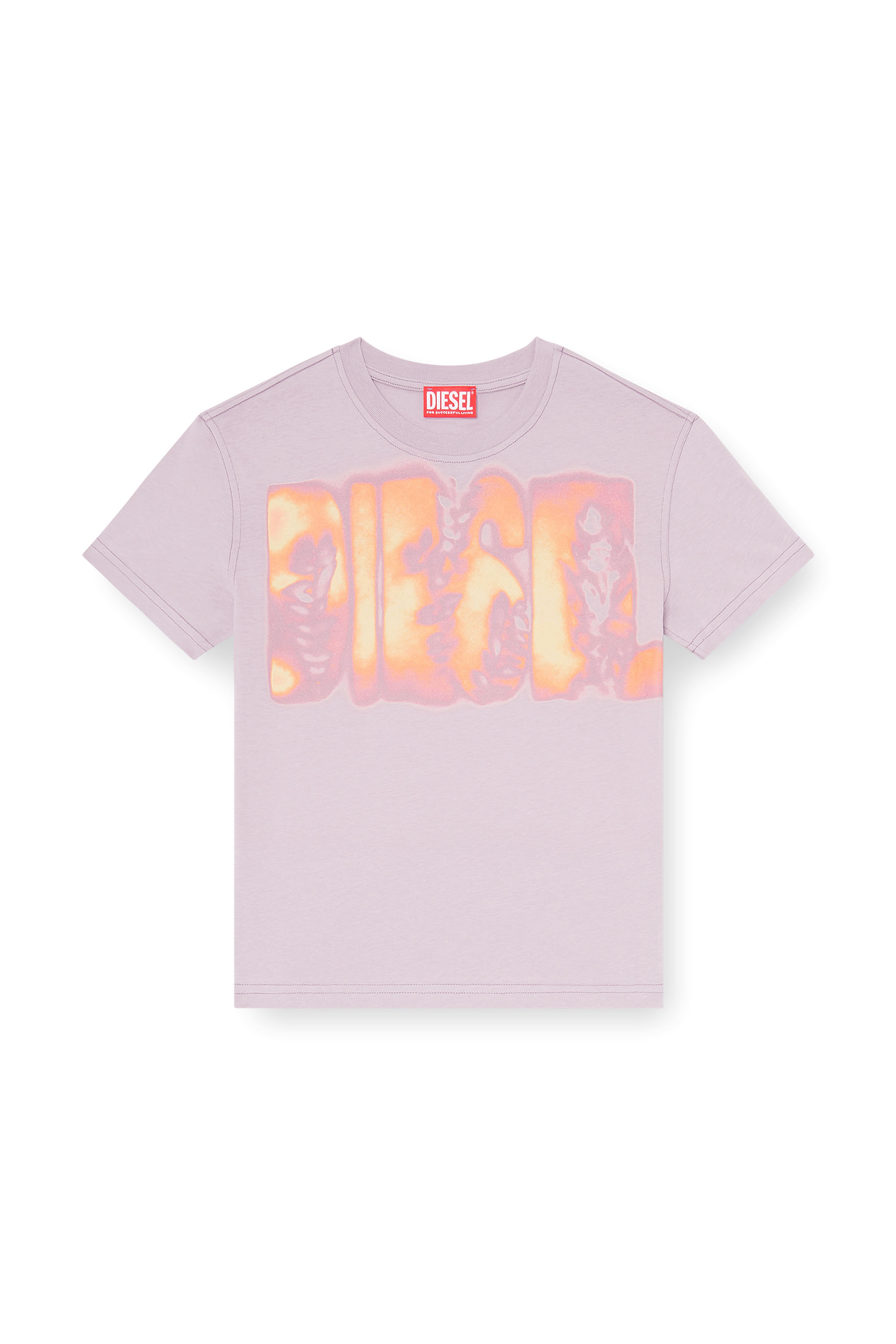 Diesel - T-ILA-AA3, Woman's Slim jersey T-shirt with graphic print in Lilac - 2