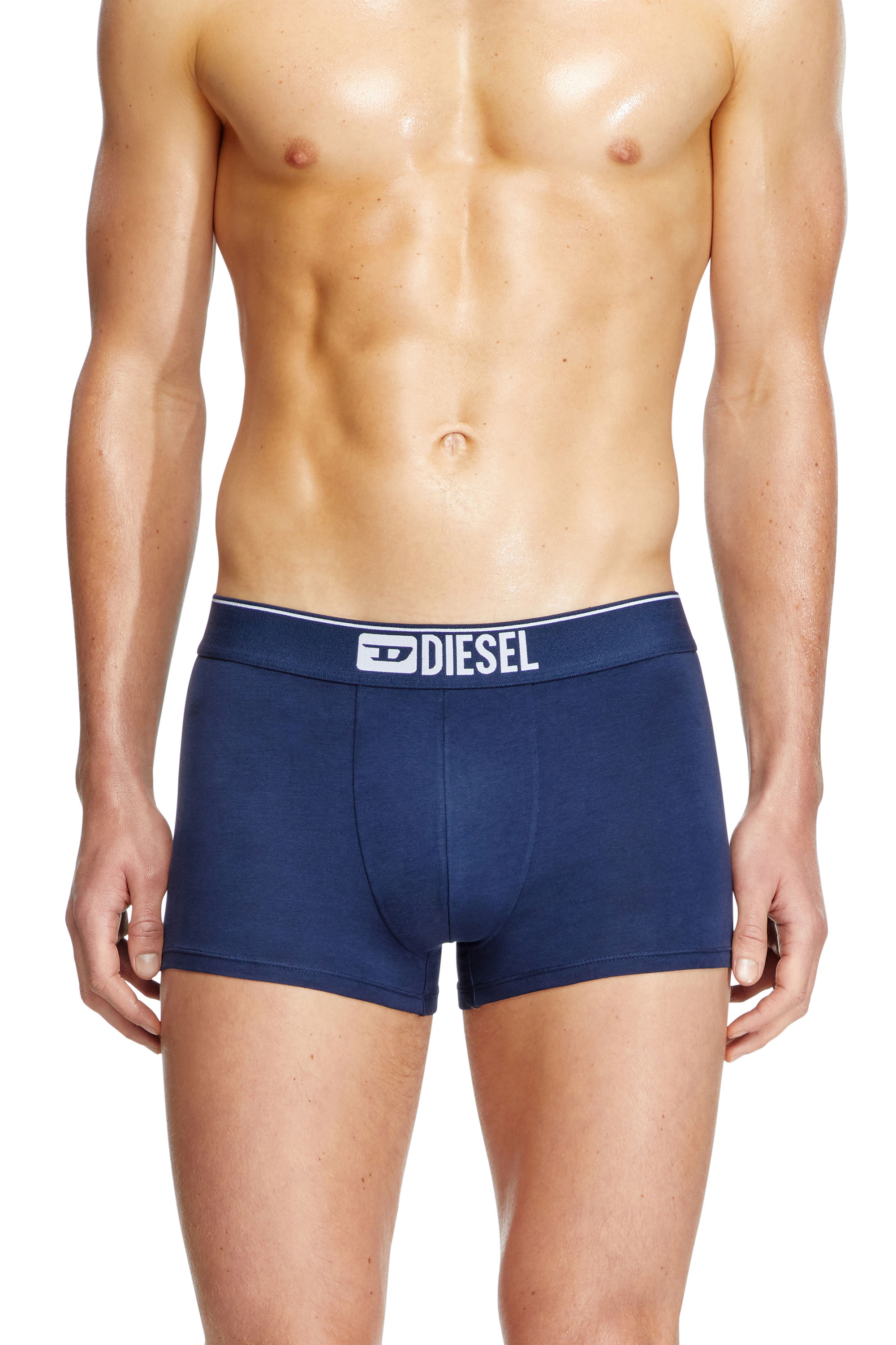 Diesel - UMBX-DAMIENTHREEPACK, Man's Three-pack of plain boxer in White/Blue - 2