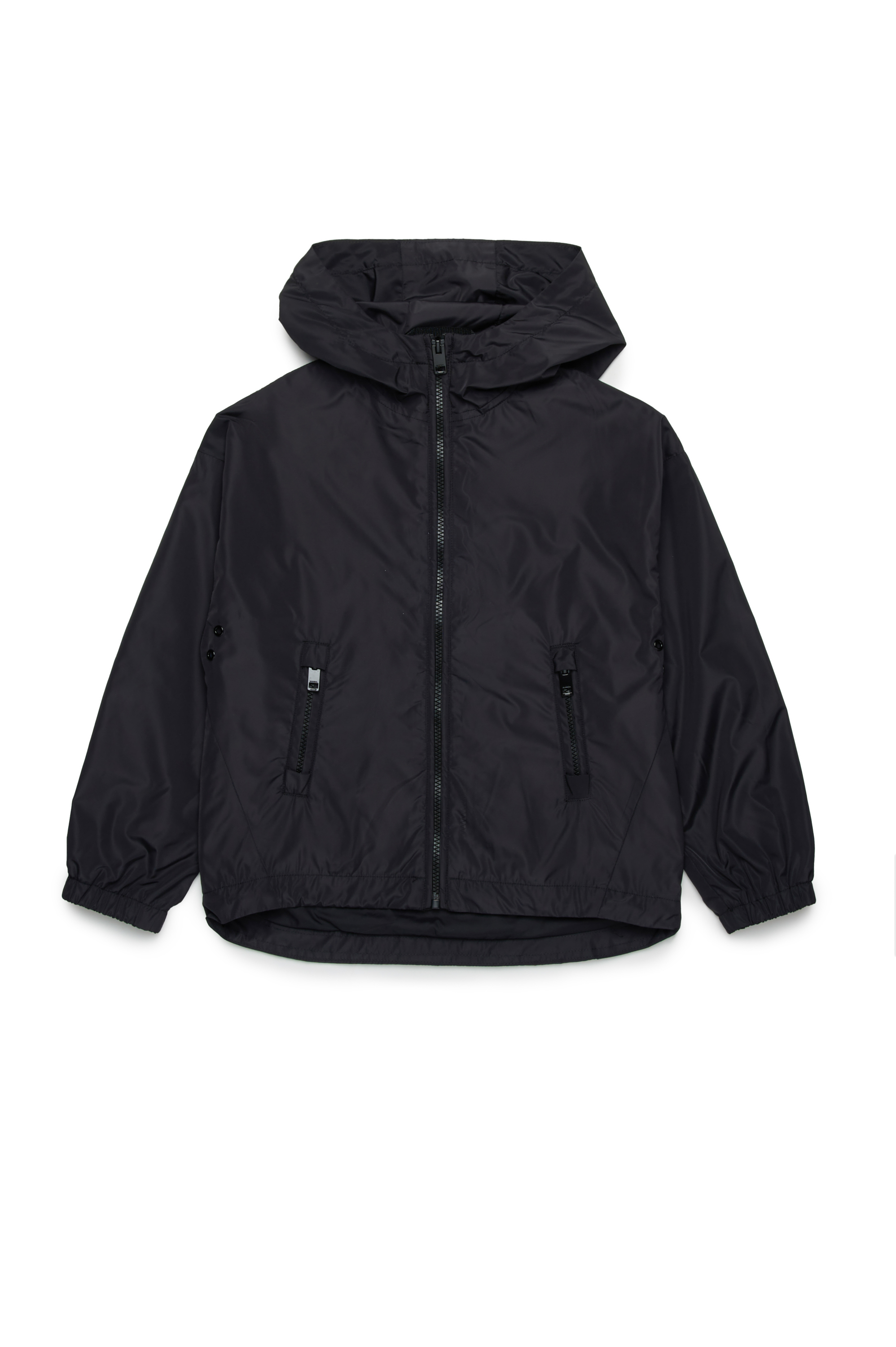 Diesel - JCLOG, Man's Windbreaker with mega Oval D print in Black - 1