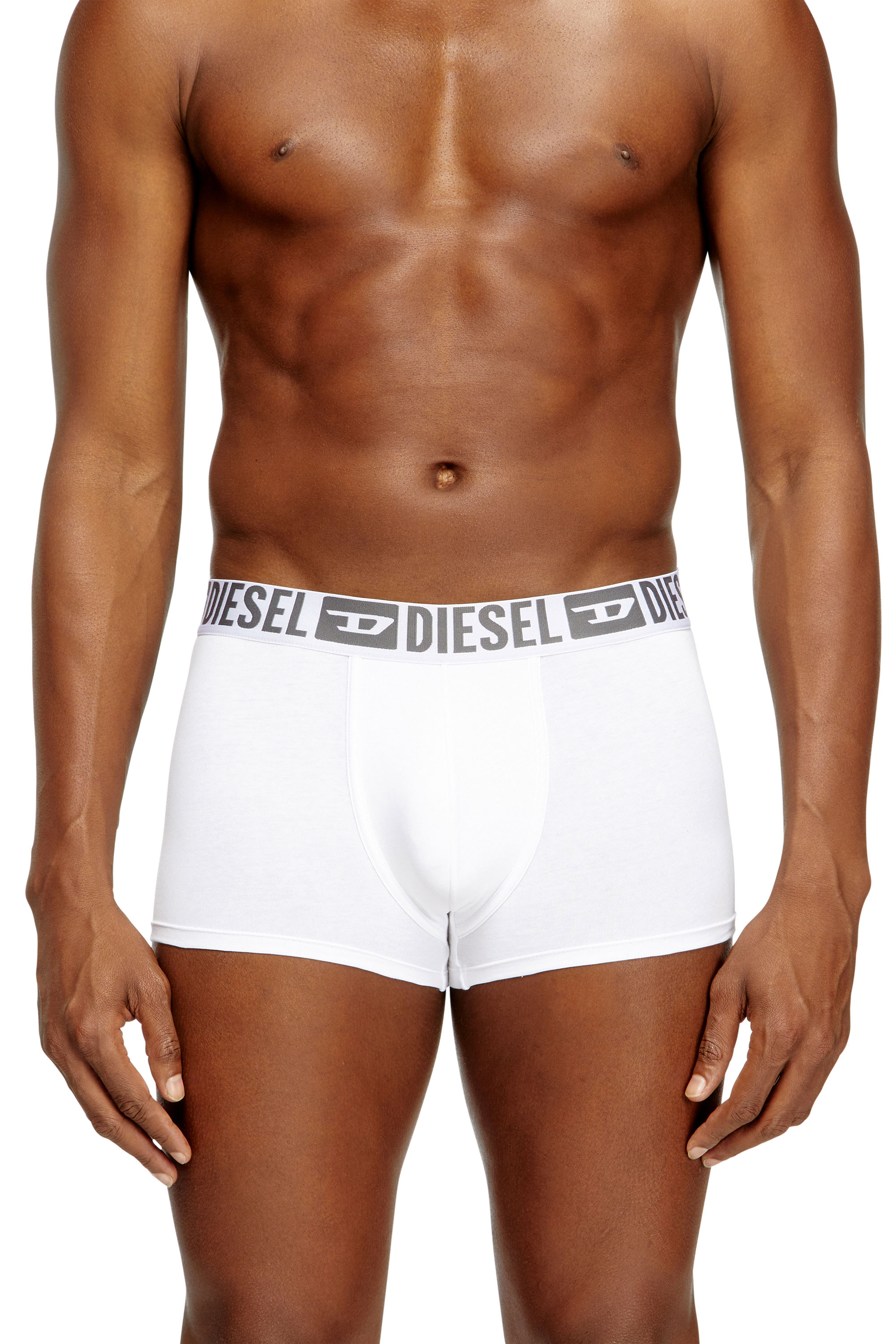 MIKE-D-CORE-3PACK, White/Black Diesel - MIKE-D-CORE-3PACK, Man's 3-pack of stretch cotton boxers with tonal waistband in White/Black - 3