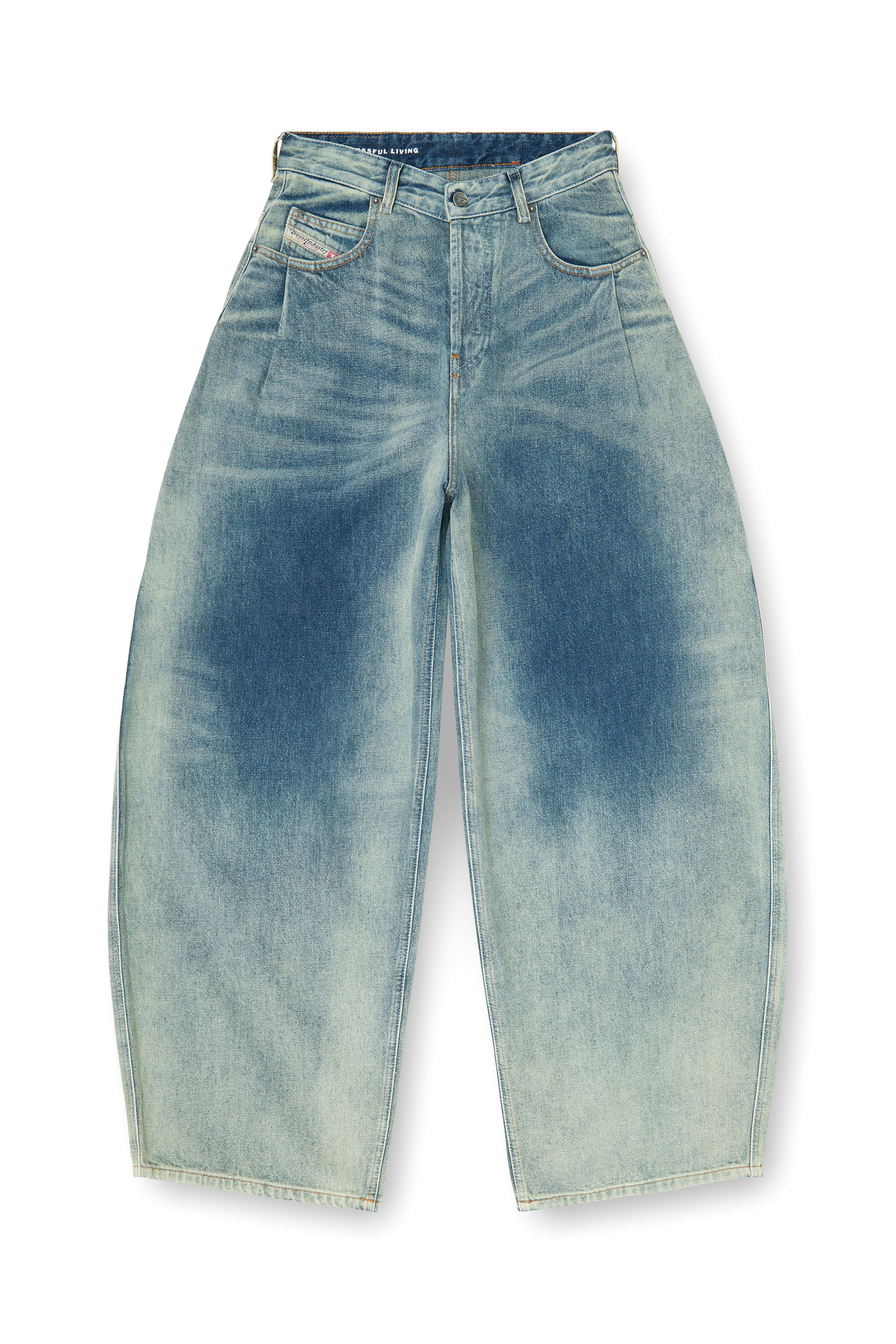 Diesel - Woman's Relaxed Jeans 1987 D-Khelz 007EF, Medium blue - 3