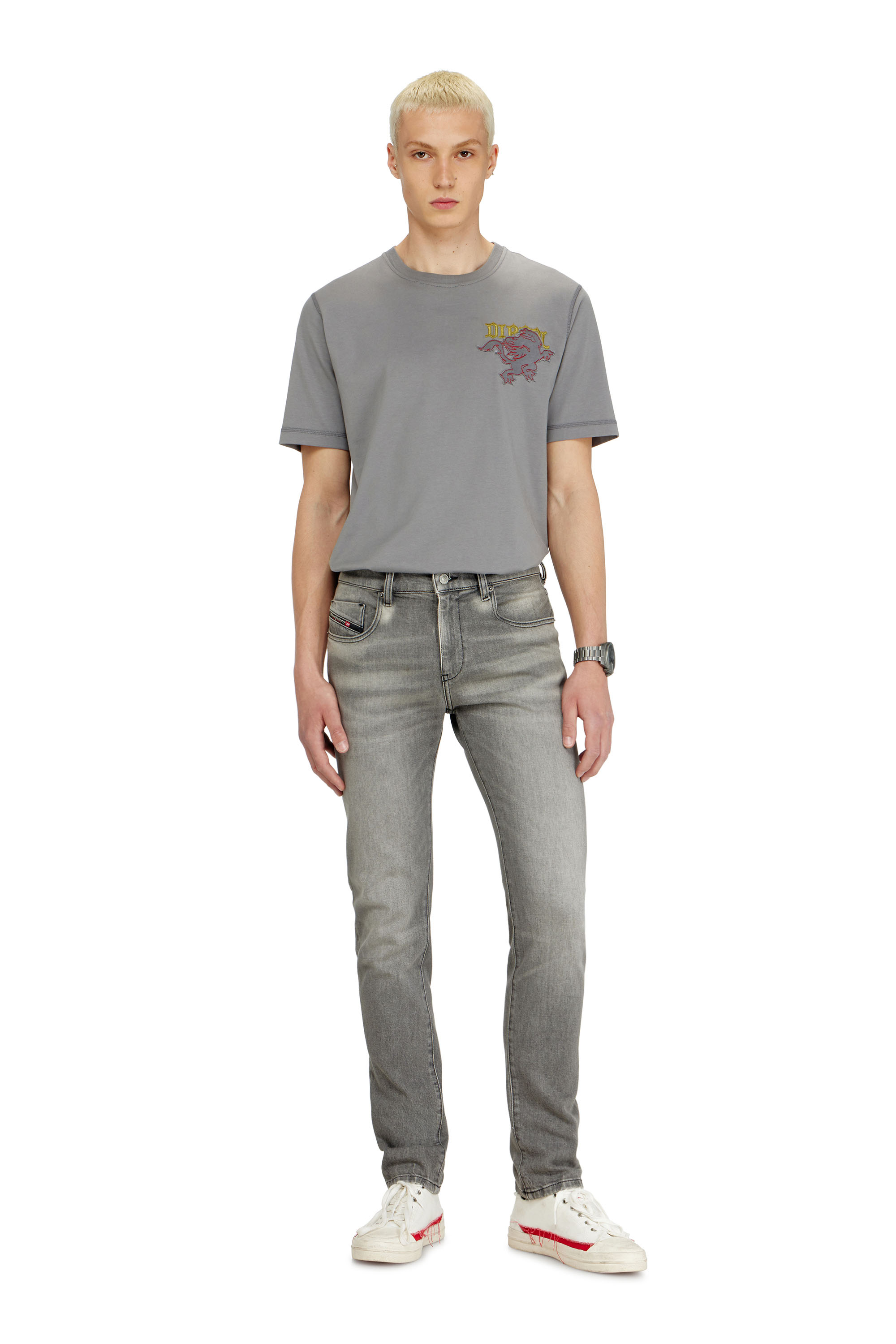 Diesel - Man's Slim Jeans 2019 D-Strukt 0KBBL, Light Grey - 1