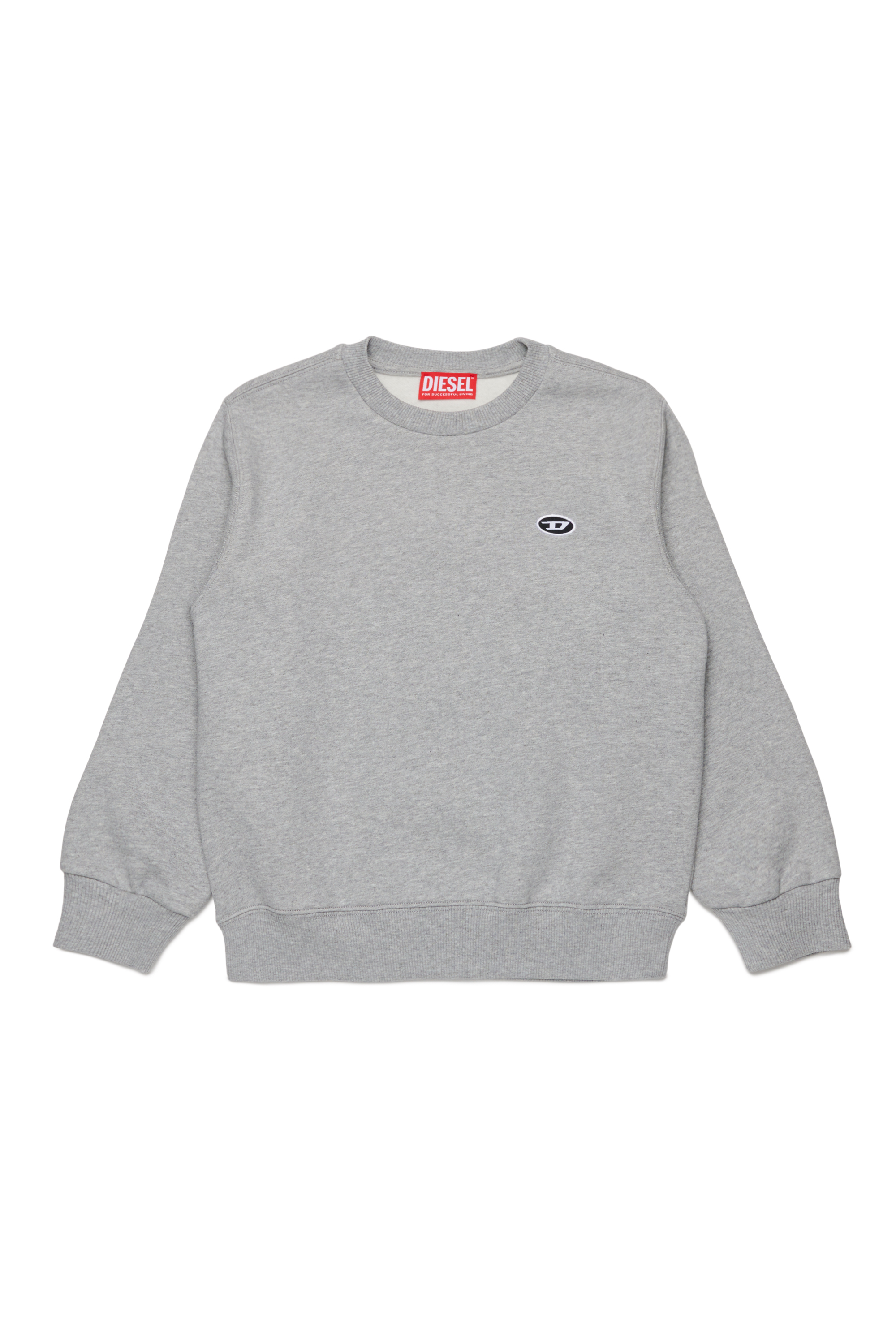 Diesel - SROBDOVALPJ OVER, Man's Sweatshirt with Oval D patch in Grey - 1