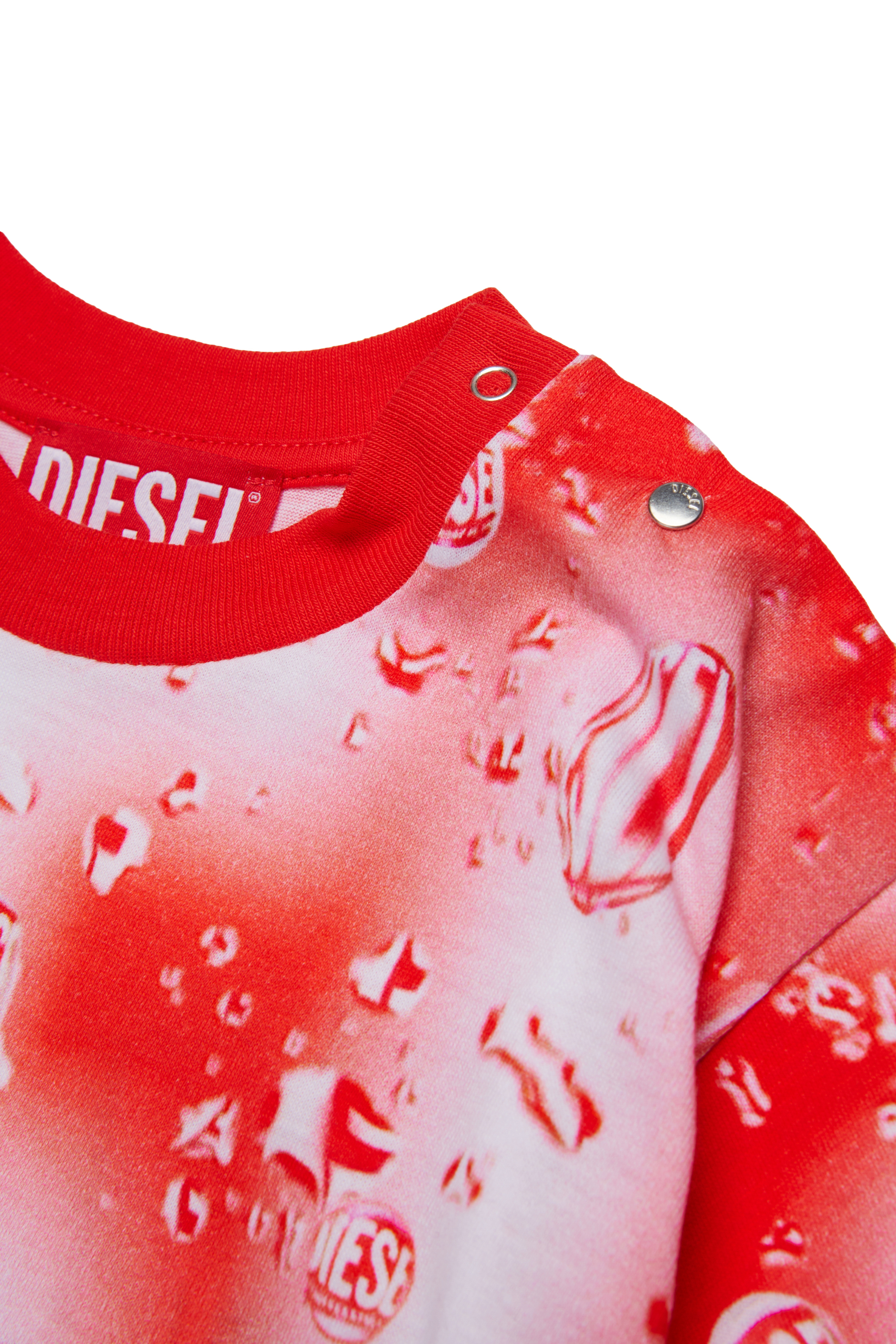 Diesel - TITLIB, Unisex's Cotton t-shirt with all-over print in Red - 4