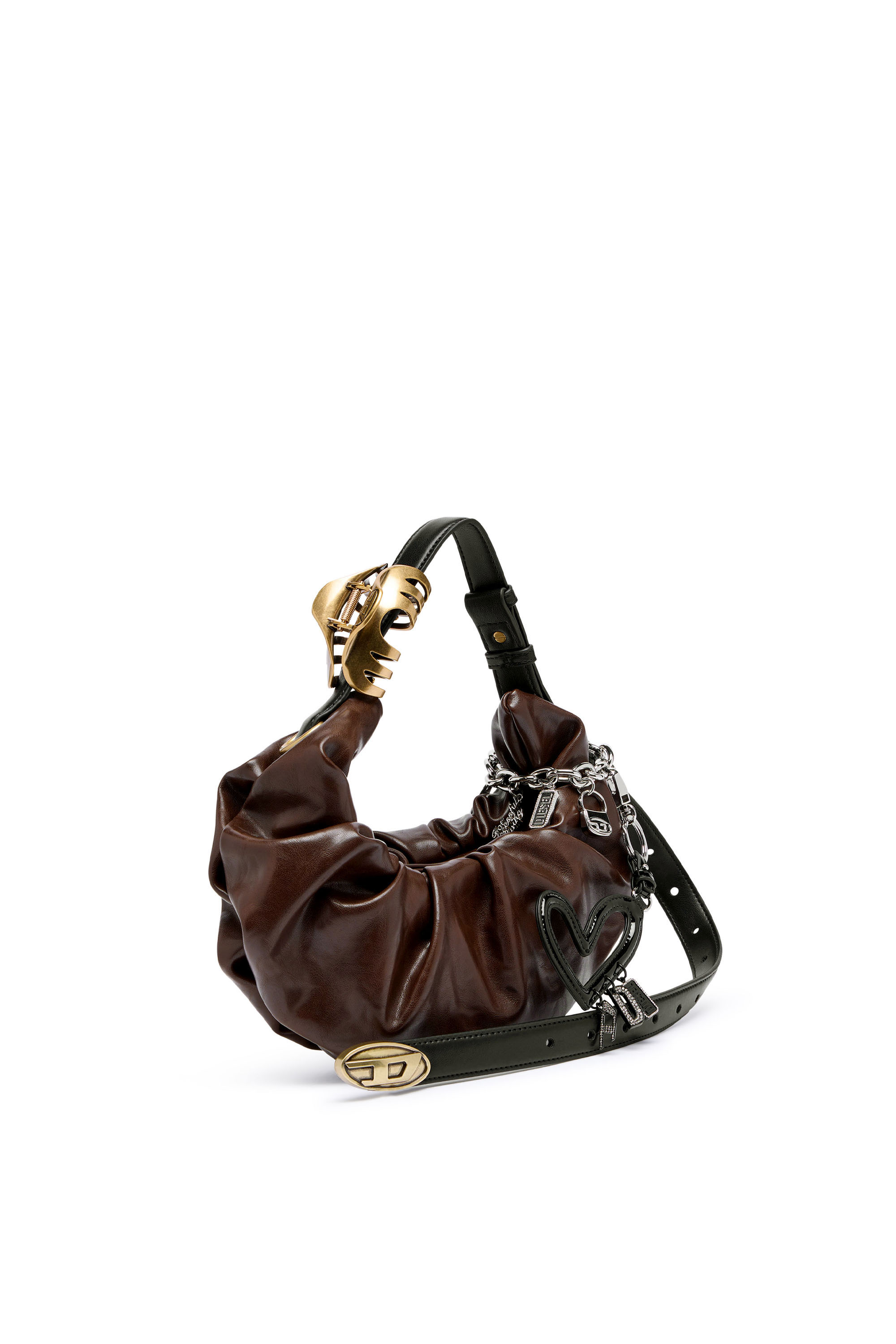 Diesel - GRAB-D HOBO S, Woman's Grab-D-Hobo bag in Dark Brown - 2