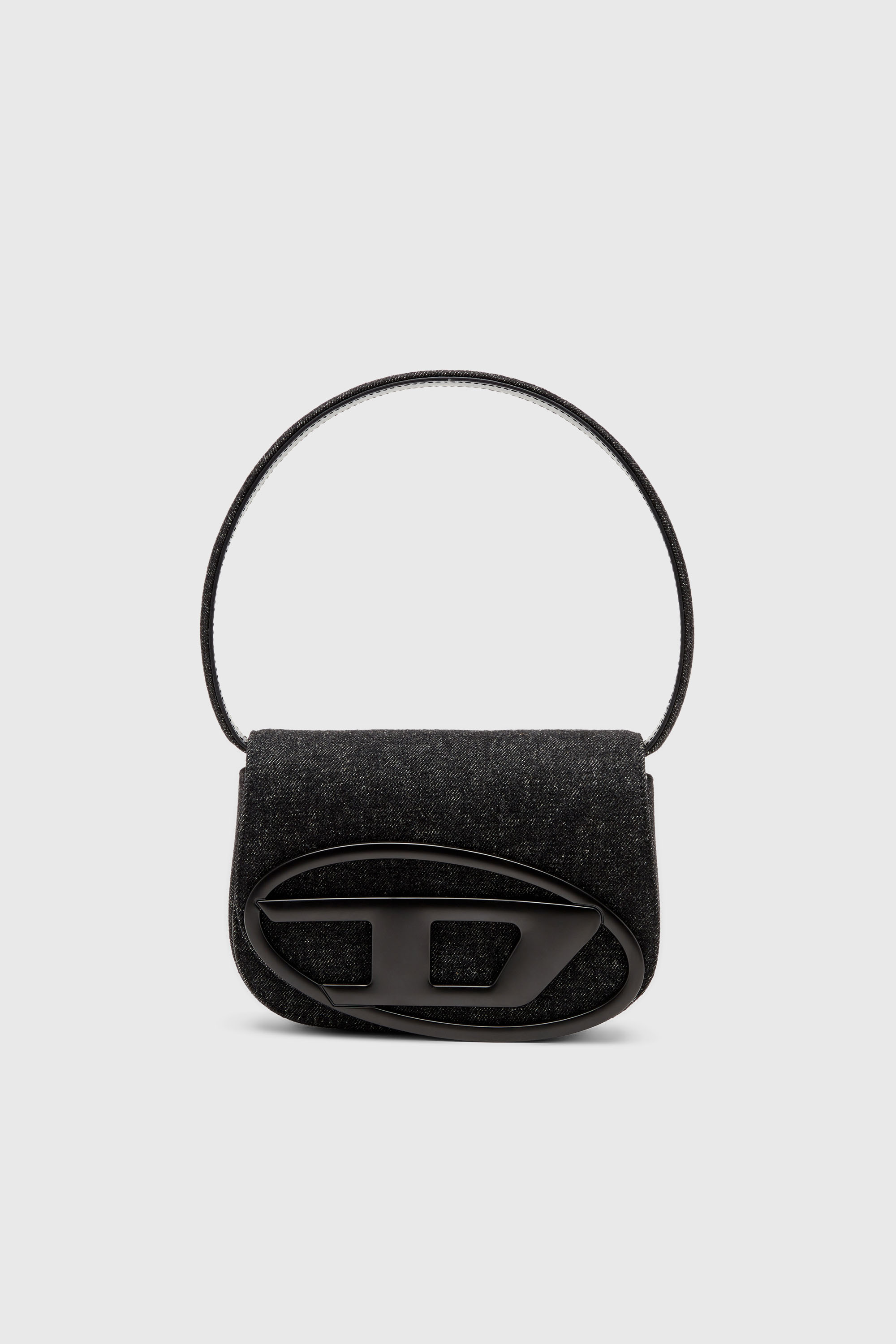 Diesel - 1DR, Woman's 1DR-Iconic shoulder bag in washed denim in Black - 2