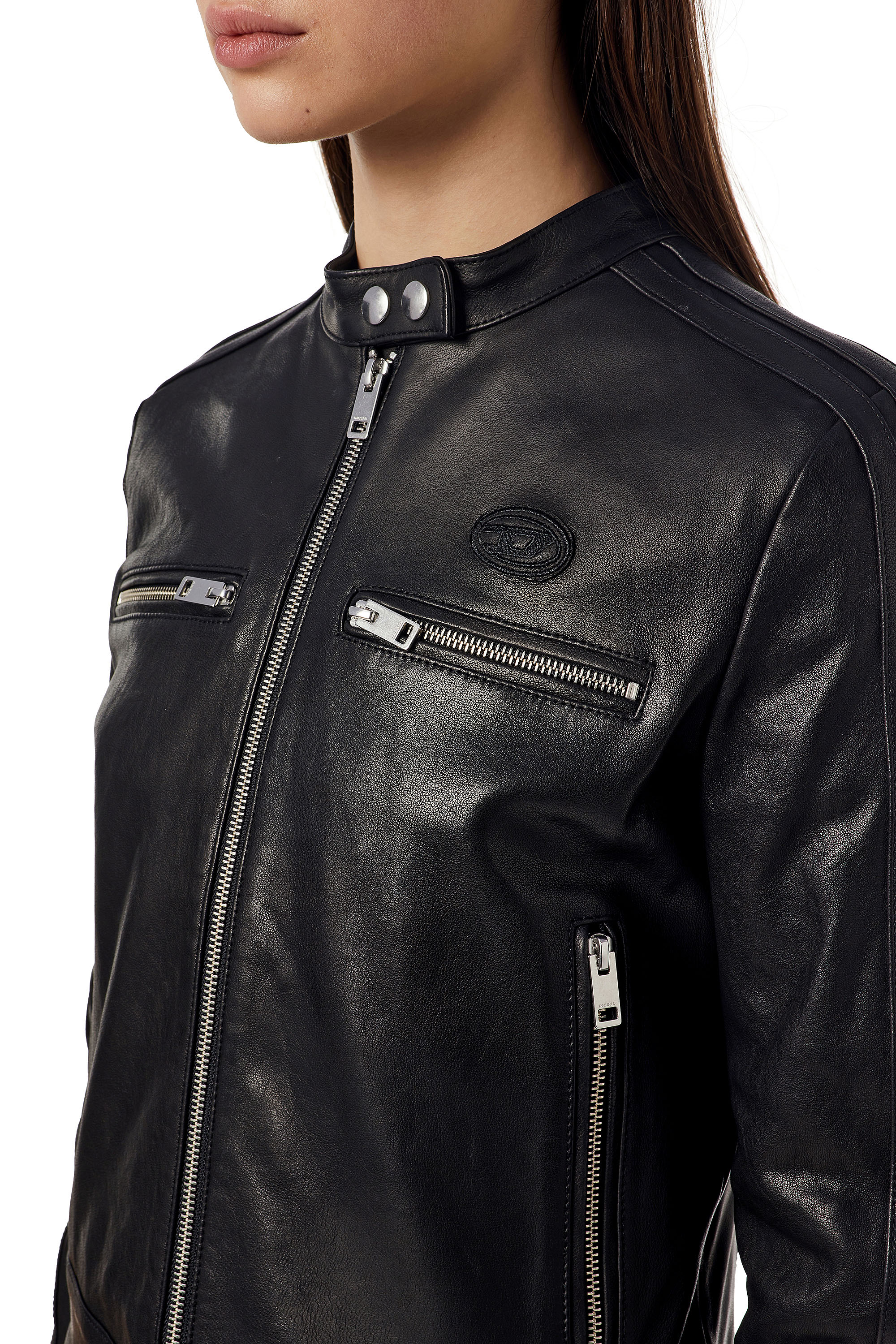 diesel women leather jacket