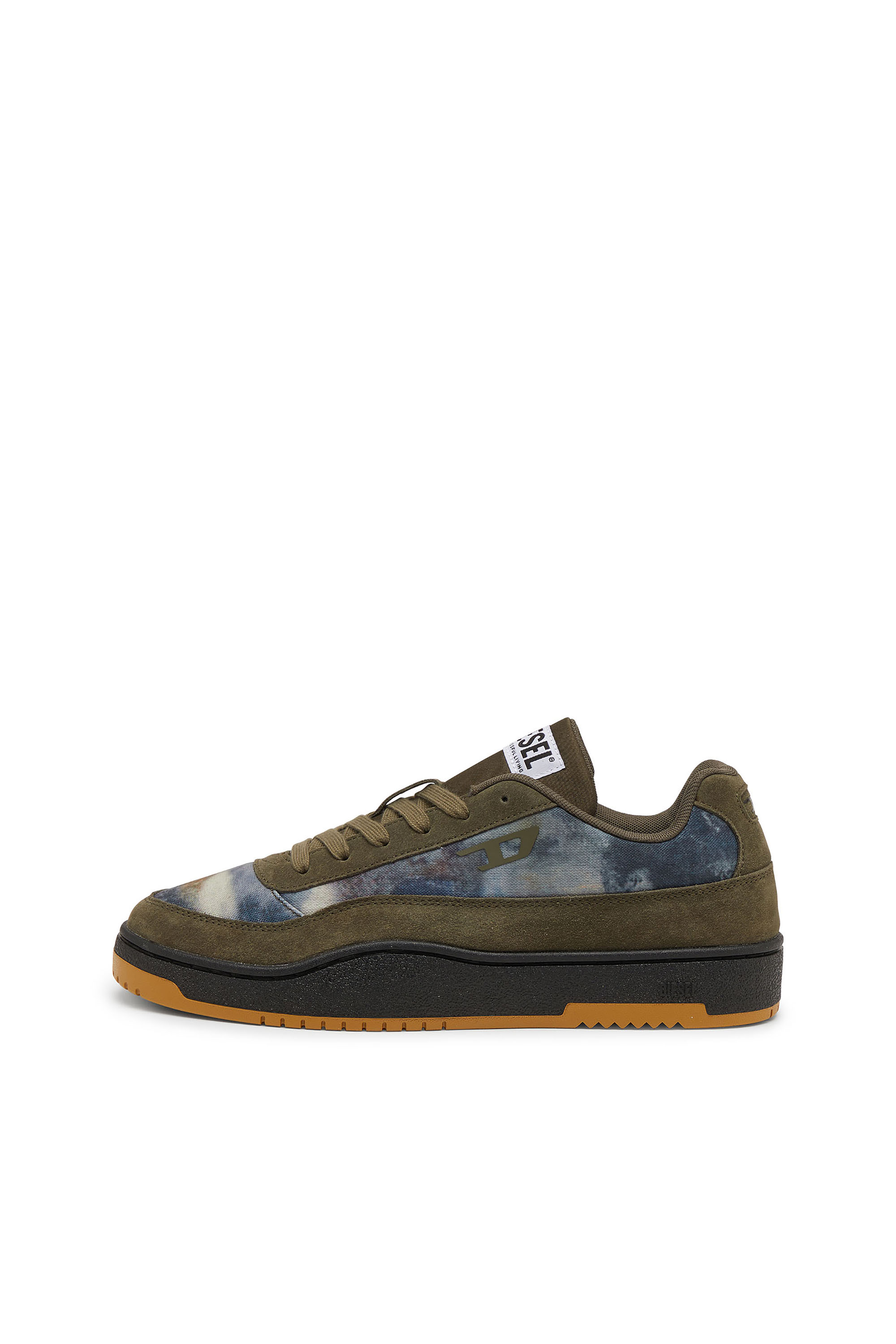 Diesel - S-TRACKER-D LOW, Man's S-Tracker-D leather lace-up shoes in Green/Blue - 8