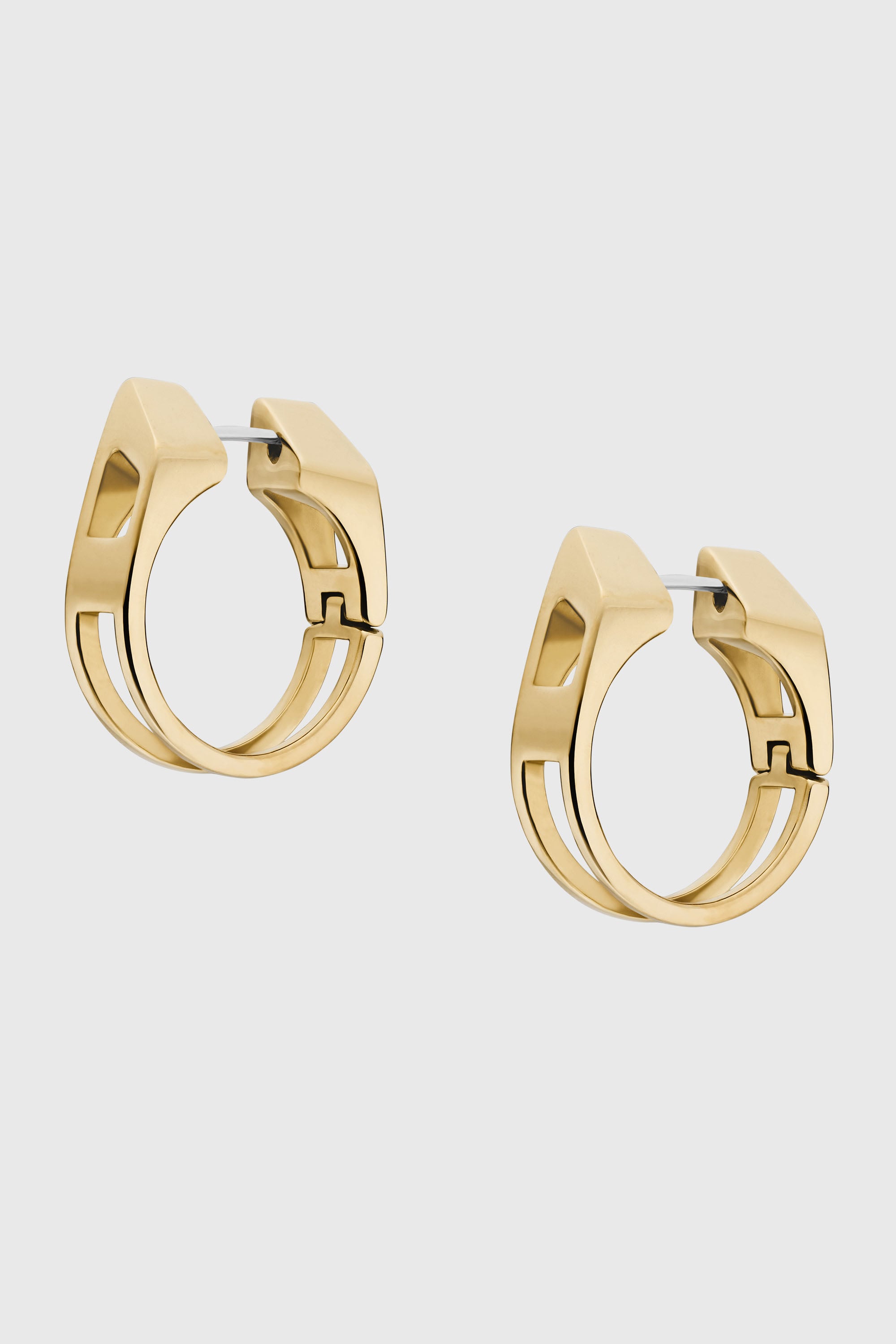 Gold-Tone Stainless Steel Hoop Earrings