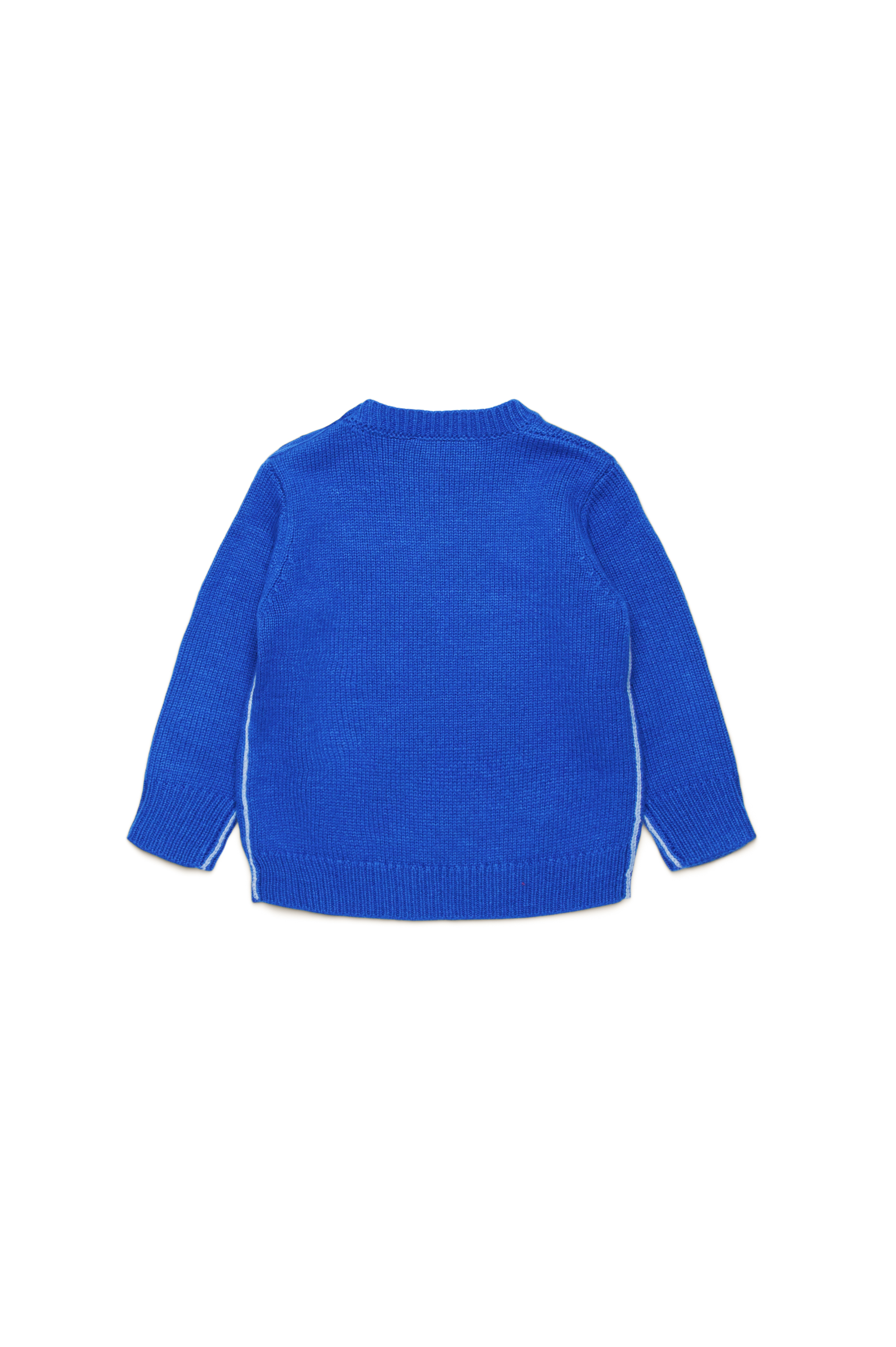 Diesel - KJOSIB, Unisex Piped jumper in cashmere-enriched blend in Blue - Image 2
