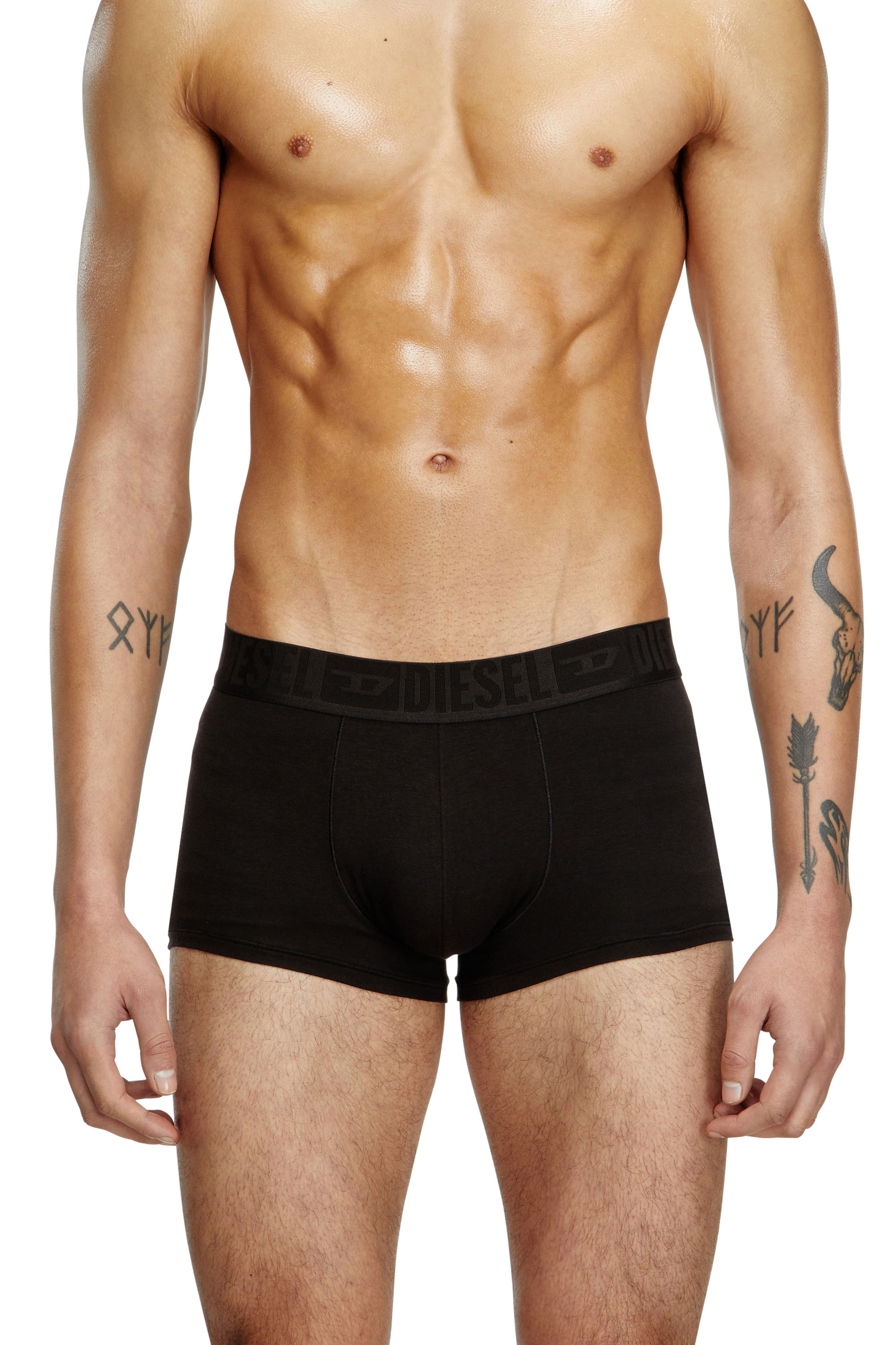 Diesel - BENJAMIN-D-MONO-3PACK, Man's Three-pack plain boxer briefs in Black - 3