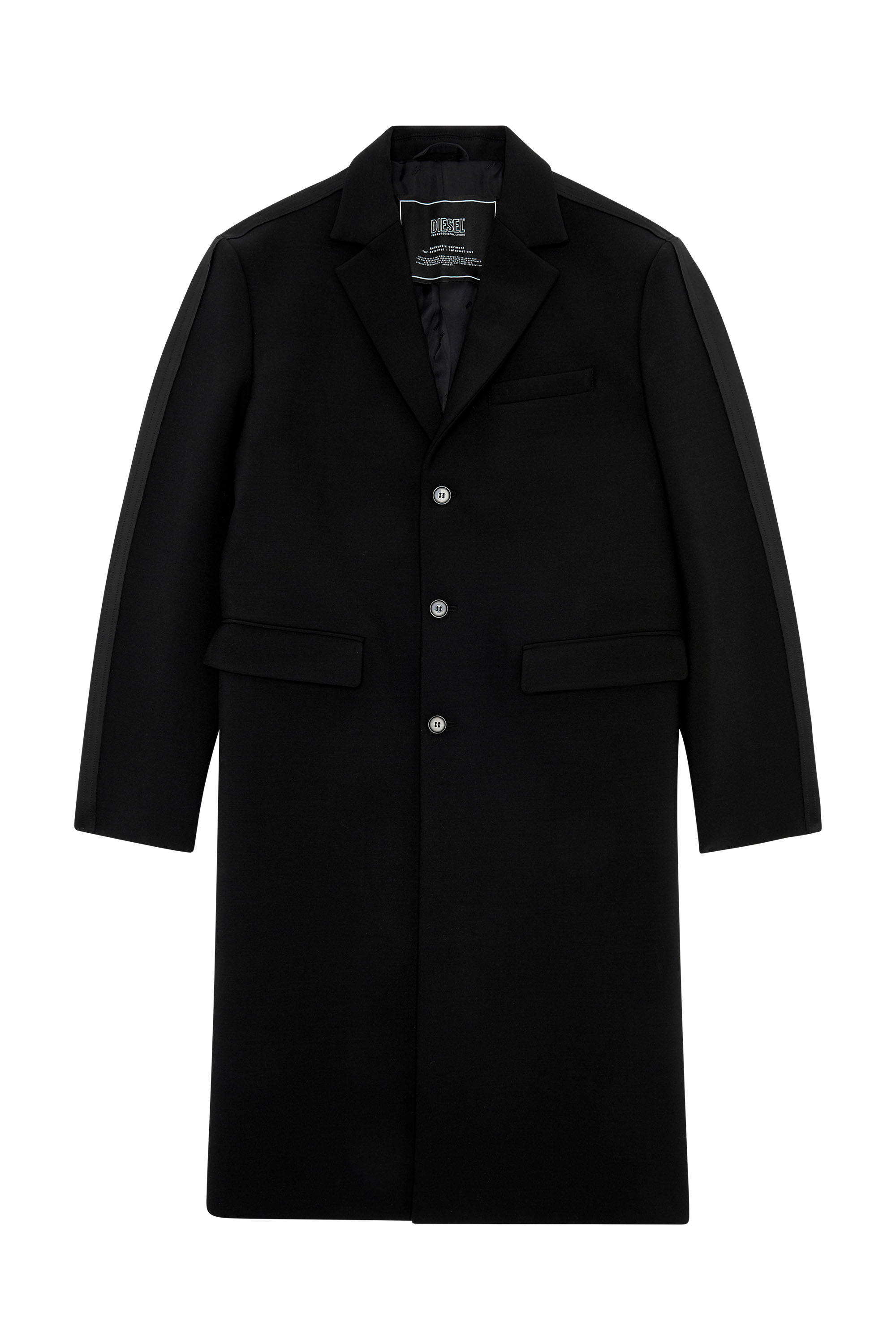 Diesel - J-DELLER, Man Hybrid coat in cool wool and jersey in Black - Image 3