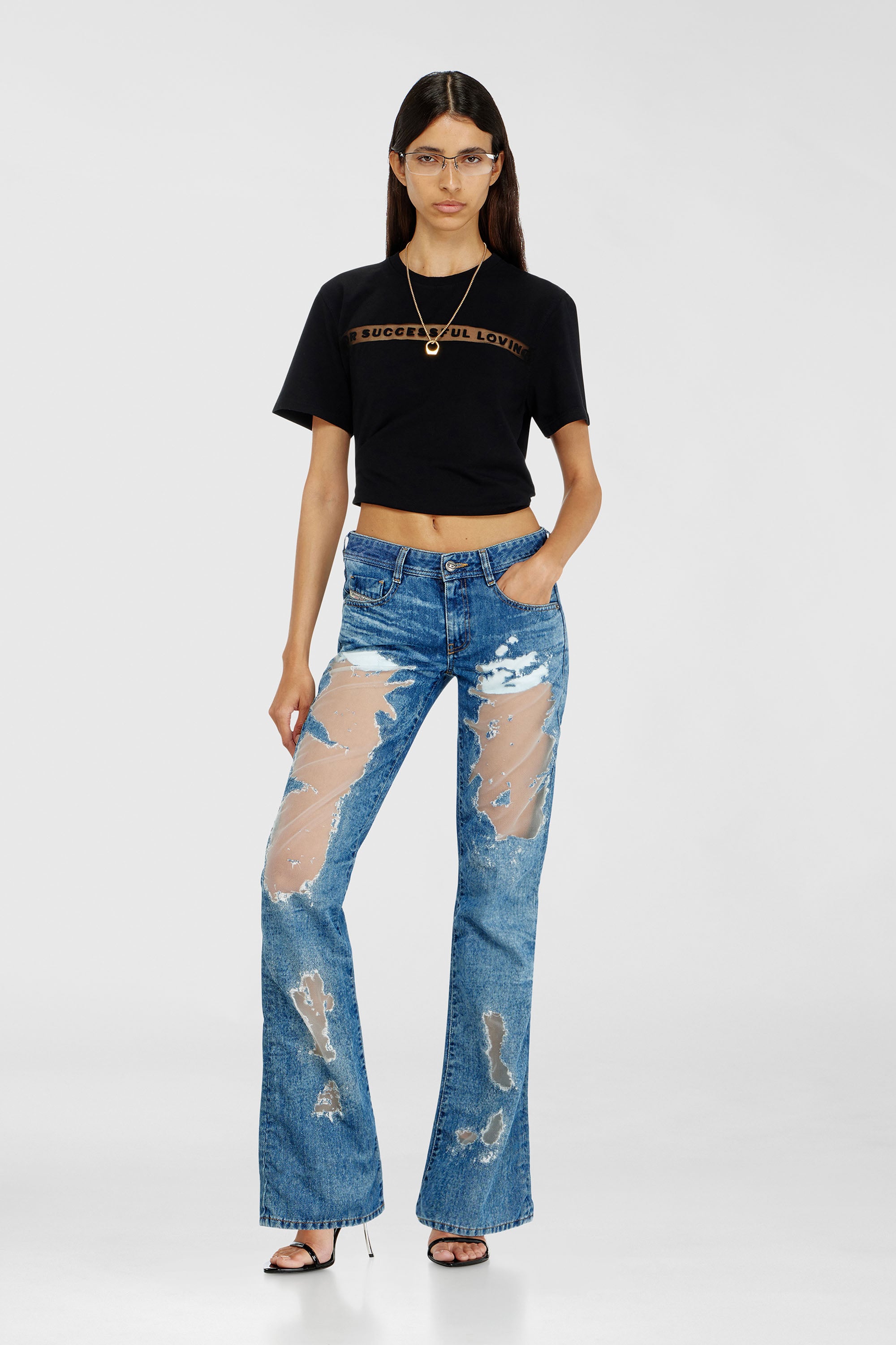 Diesel - PR-T-NOTS-CHI-R, Unisex's T-shirt with For Successful Loving logo in Black - 2