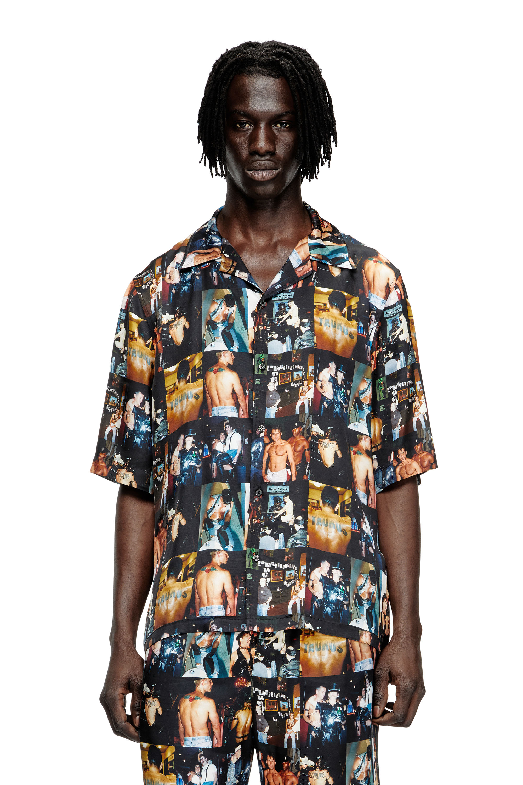 Diesel - PR-S-MEC-TOM25, Unisex's Bowling shirt with graphic prints in Black - 2