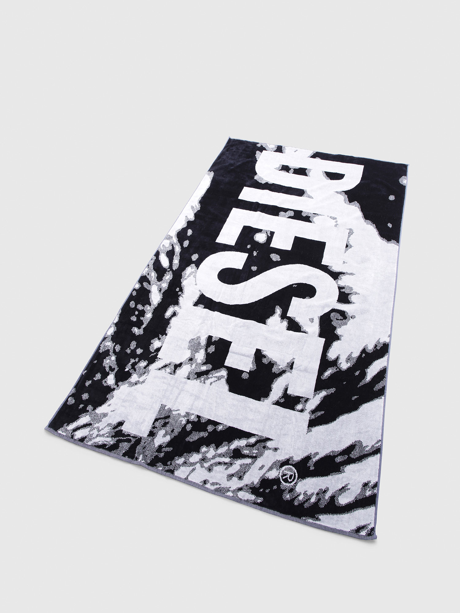 Diesel - 80536 FLORA SHADOW, Unisex's Cotton gym towel with logo in Black/Grey - 2