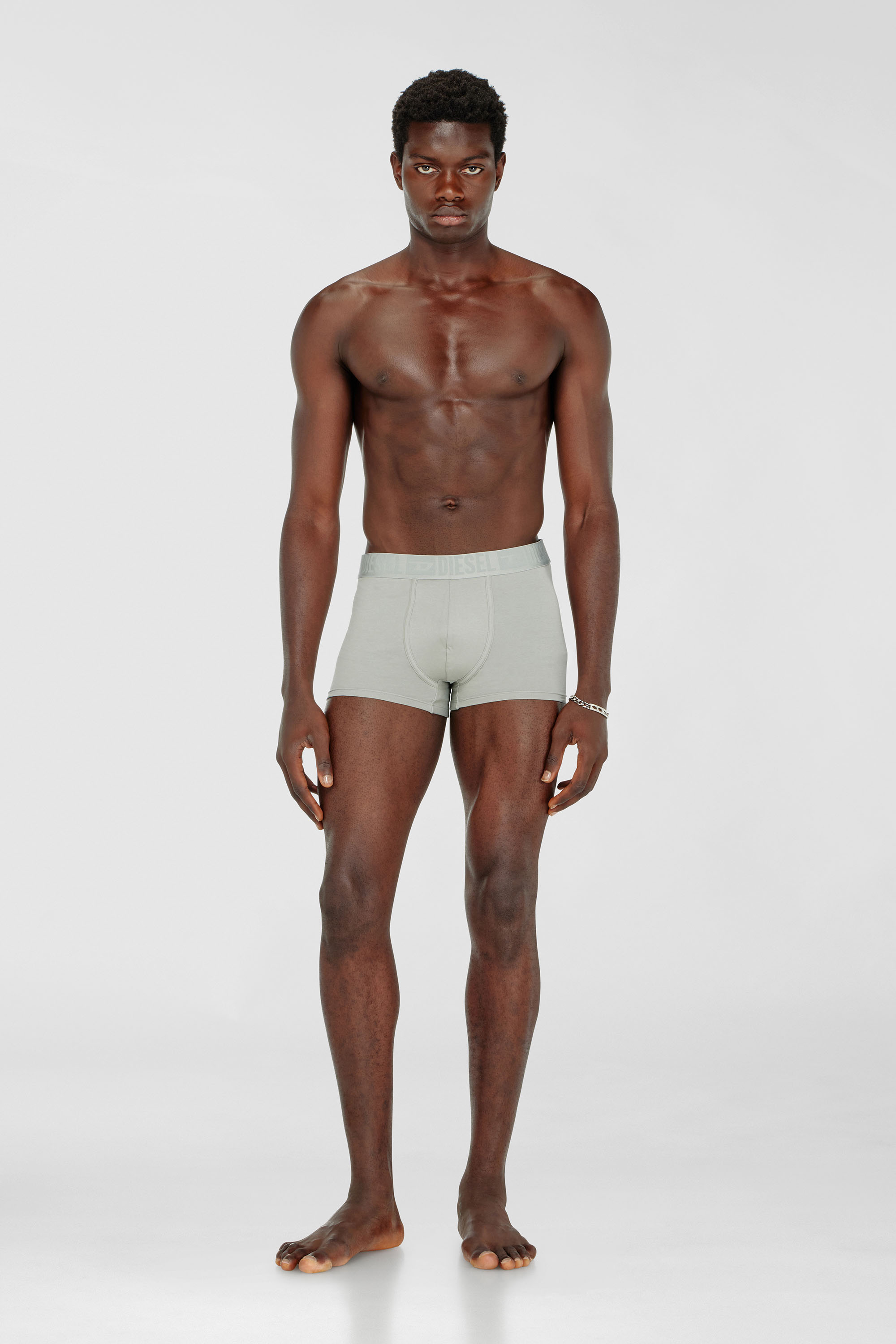 Diesel - MIKE-D-CORE-3PACK, Man's Three-pack of stretch cotton boxer briefs with tonal waistband in Gray/Black - 2