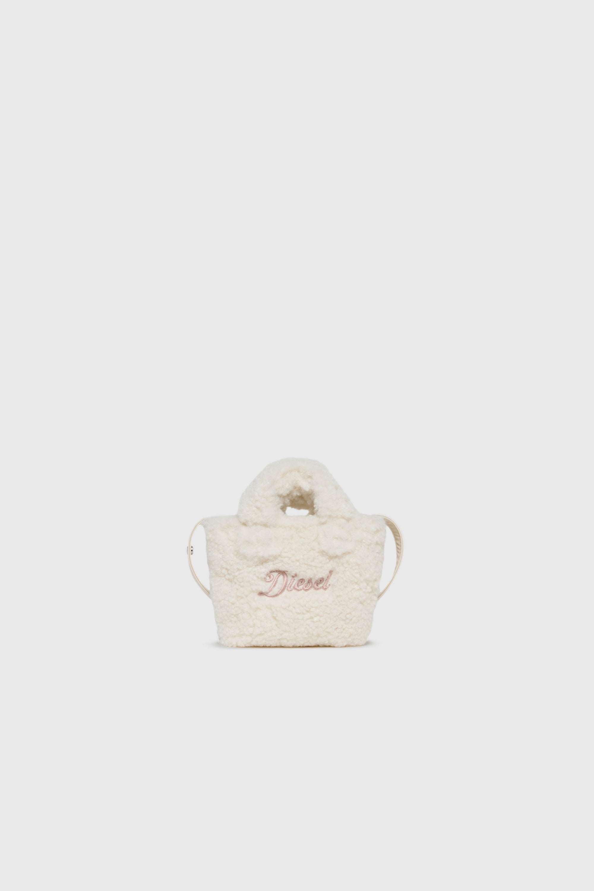 Diesel - WIXIT, Woman's WIXIT - Mini bag in teddy fleece in White - 1