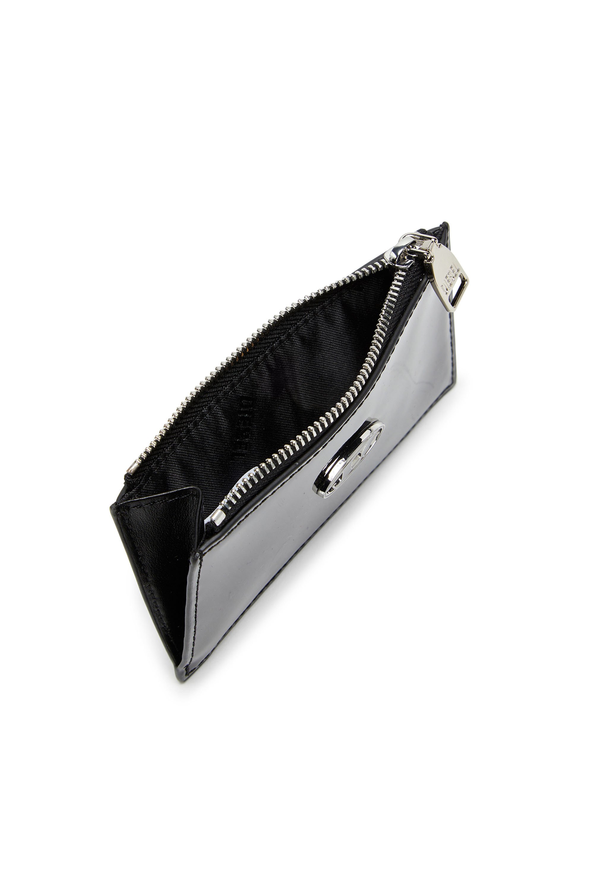 Diesel - PLAY CARD HOLDER III, Woman's Card holder in glossy leather in Black - 3