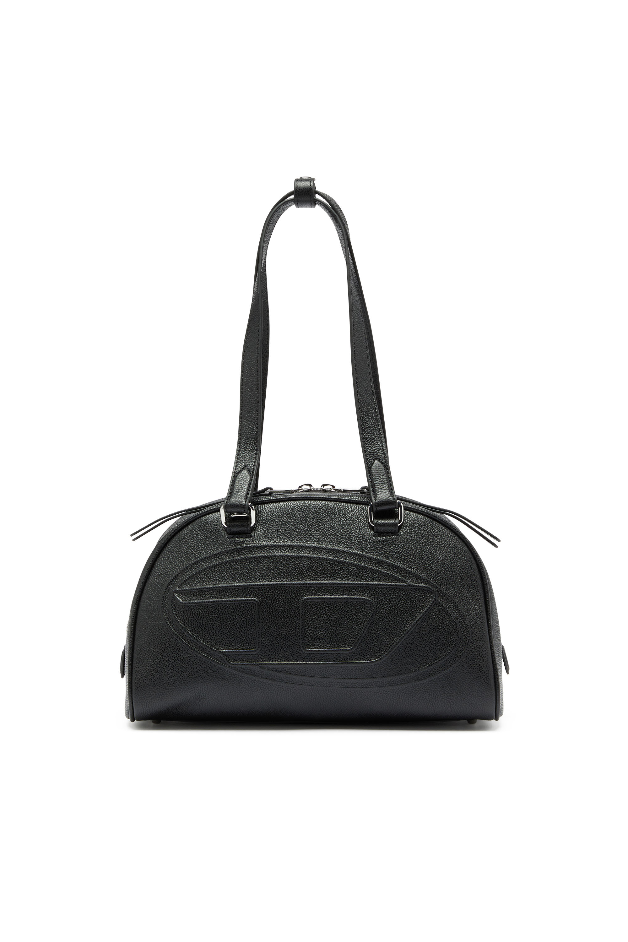 Diesel - 1DR DOME SHOULDER, Unisex's 1DR Dome - Leather Boston bag with embossed logo in Black - 1