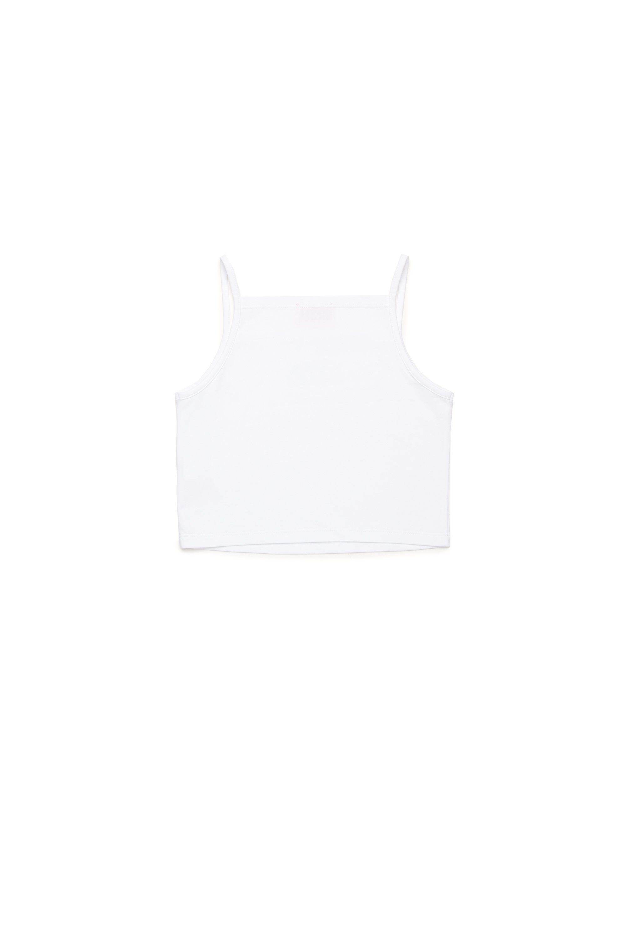 Diesel - TRIND, Woman's Cami top with crystal Oval D logo in White - 2