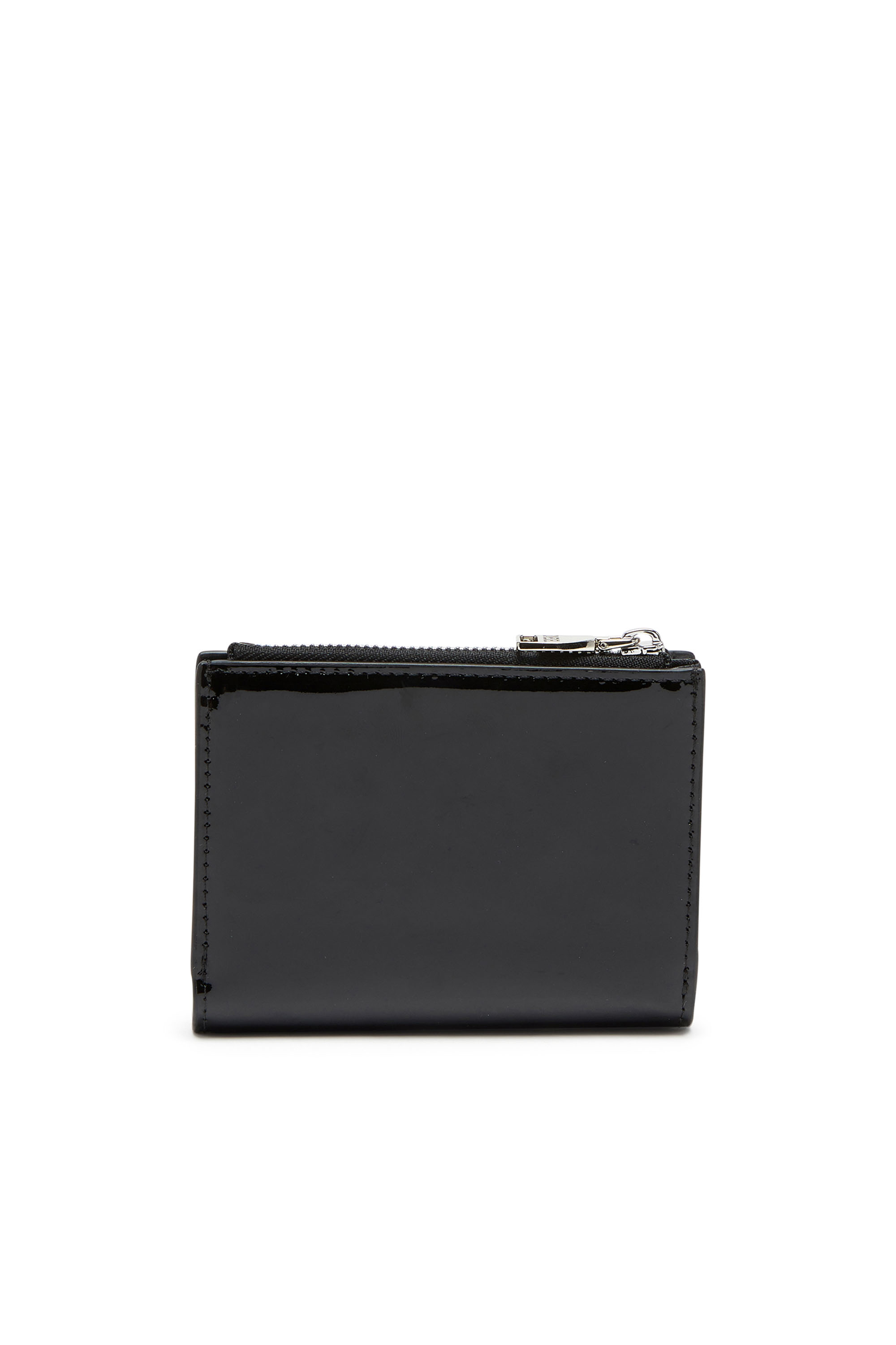 Diesel - PLAY BI-FOLD ZIP II, Woman's Small wallet in glossy leather in Black - 2