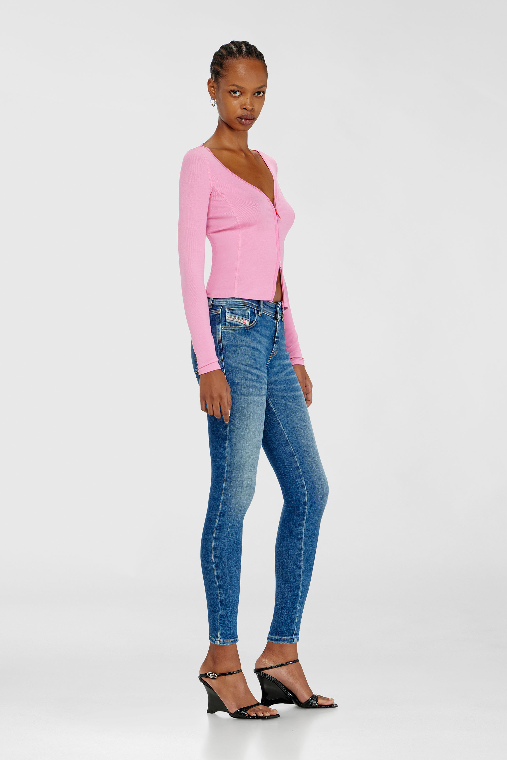 Diesel - Woman's Skinny Jeans 2017 Slandy 09P71, Medium blue - 2