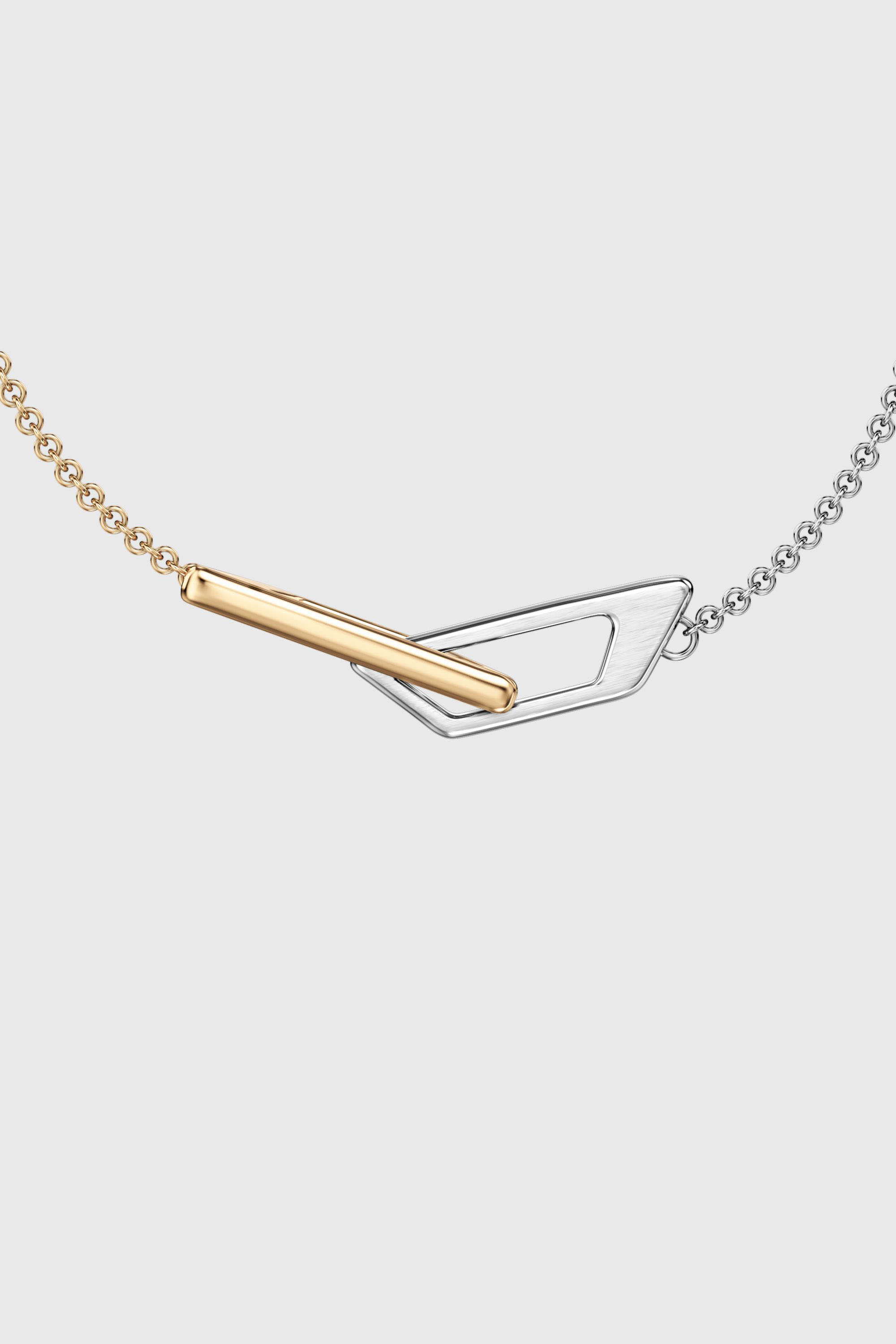 Diesel - DX1686931  JEWELLERY, Unisex's Stainless steel chain bracelet in Silver/Gold - 3