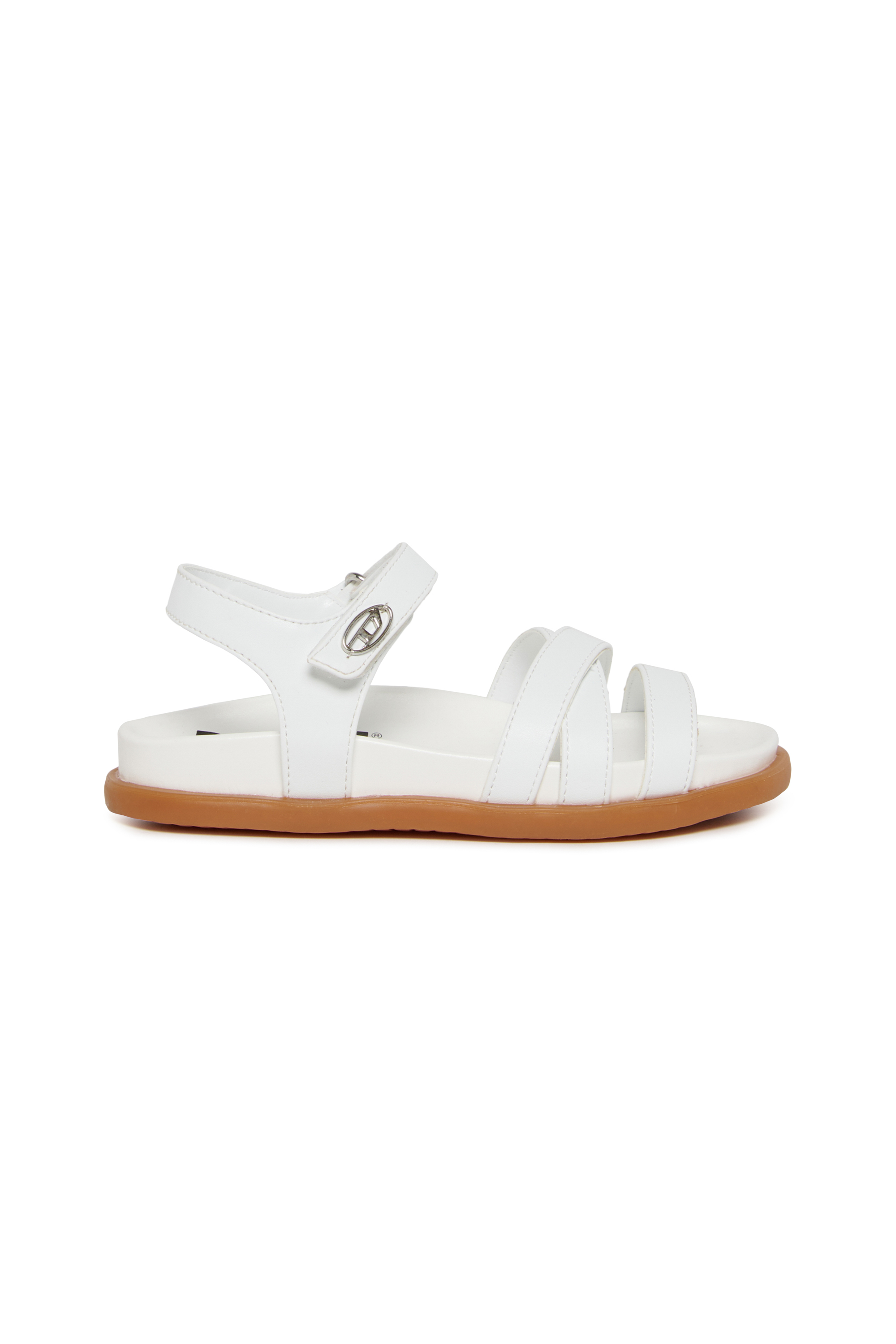Diesel - D-SANPLA, Woman's D-SANPLA-Sandal with logo detail in White - 1
