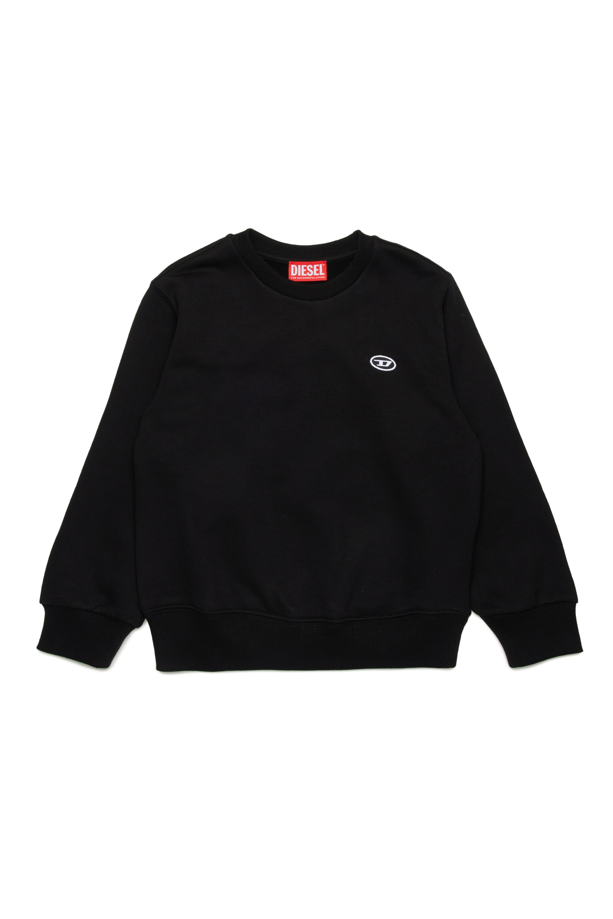 Diesel - SROBDOVALPJ OVER, Man's Sweatshirt with Oval D patch in Black - 1