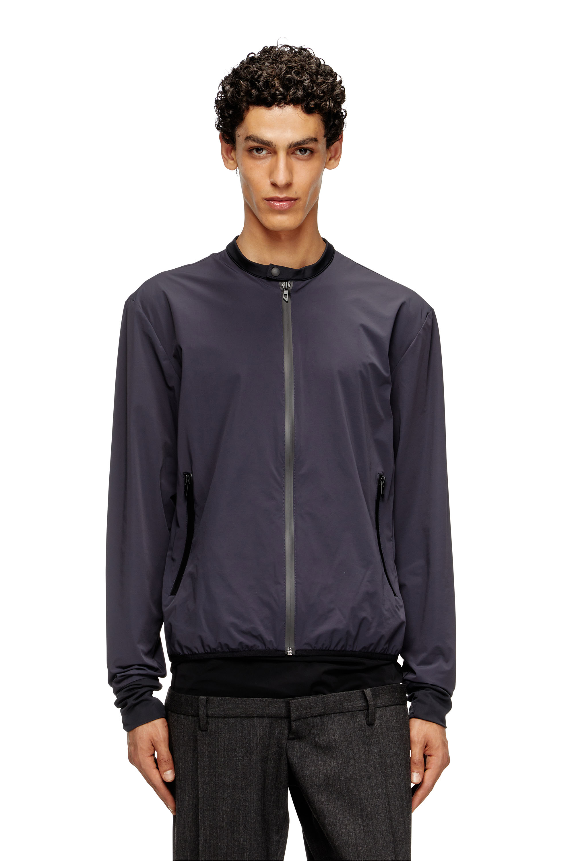 J-DOMNALL-NY, Dark Blue Diesel - J-DOMNALL-NY, Man's Jacket in bi-stretch nylon in Dark Blue - 3