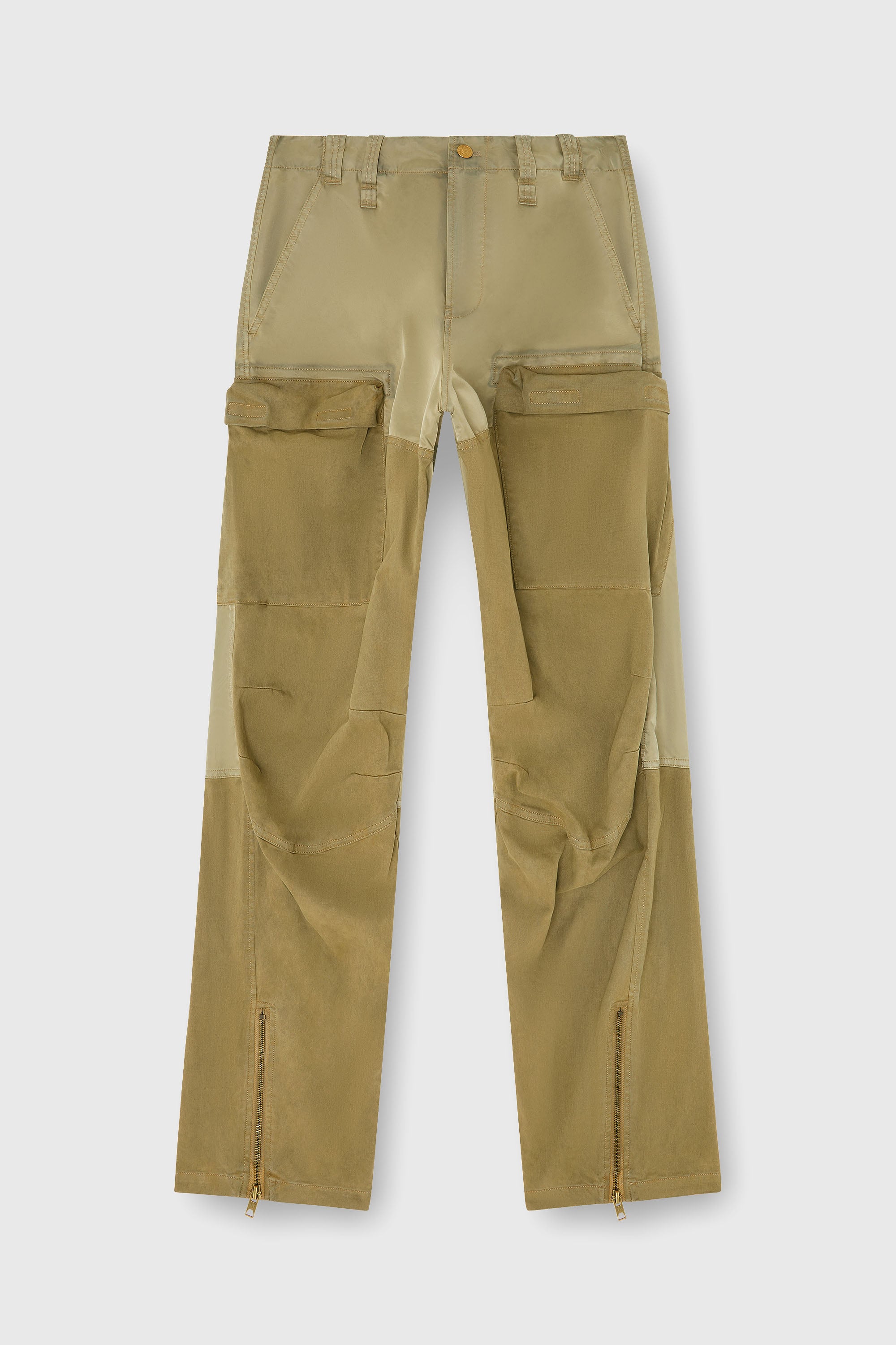 Diesel - P-ARKER, Woman's Cargo pants in cotton and nylon in Military Green - 2