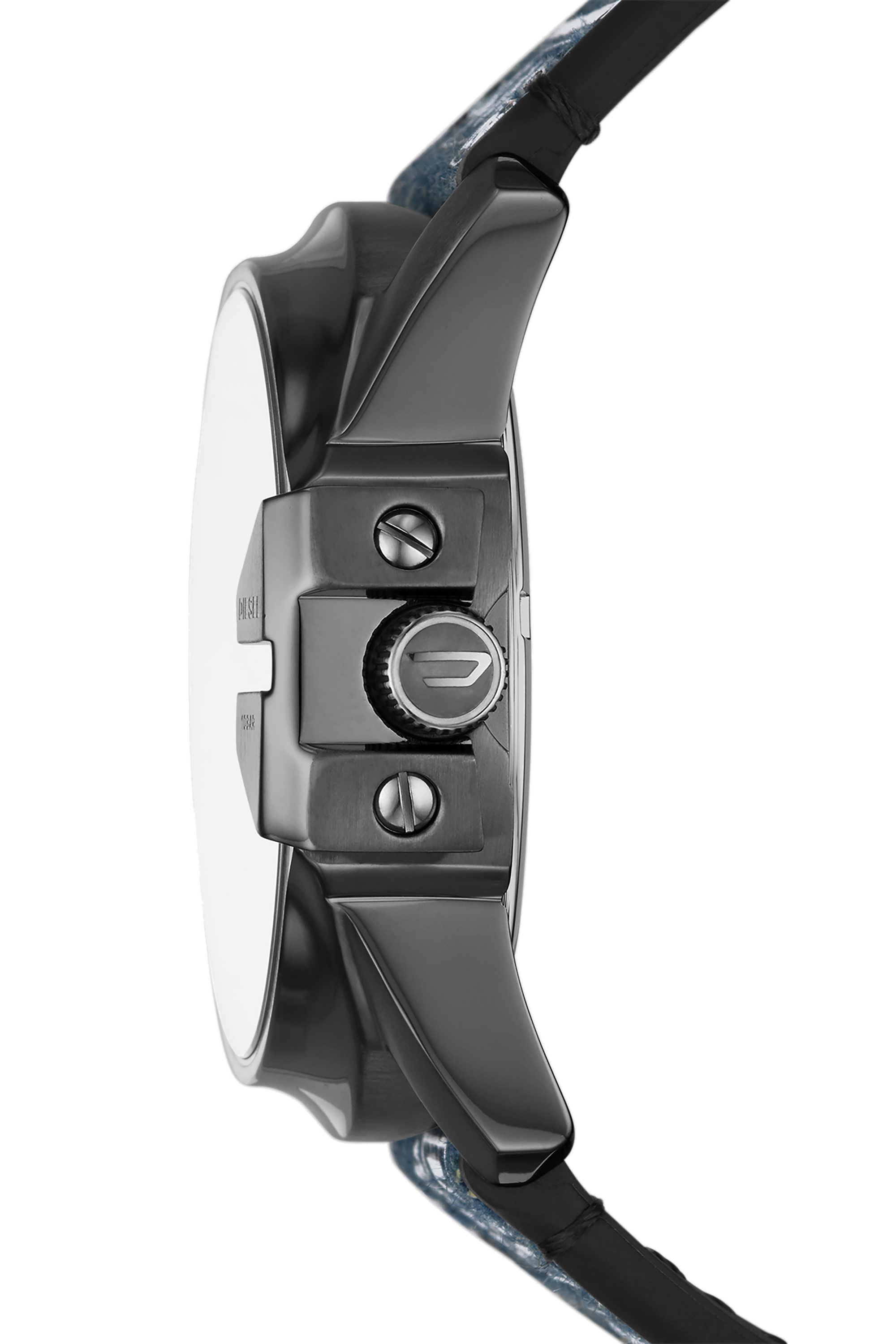 Diesel - DZ1950, Man's Master chief two-hand date denim watch in Blue/Black - 3