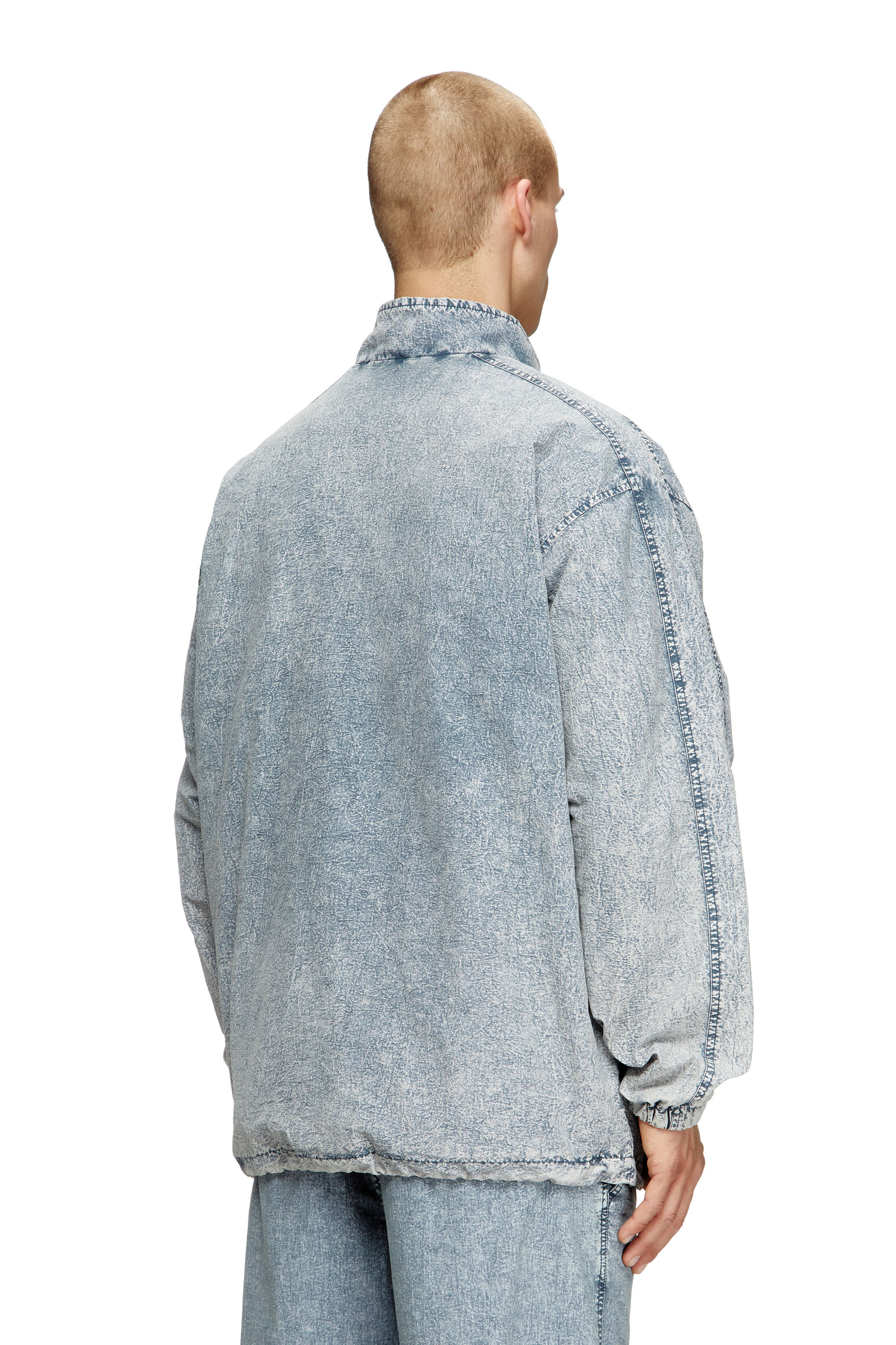 Diesel - J-WILSON, Man's Jacket in recycled nylon taslan in Light Blue - 3