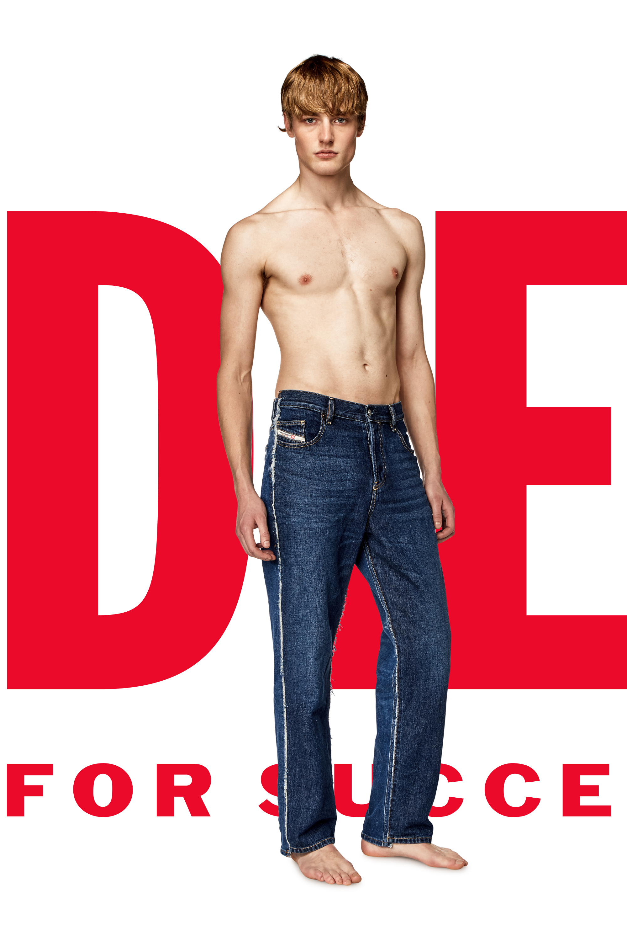 Diesel - Straight Jeans Dieseloves 03 09K47, Medium blue - Image 7