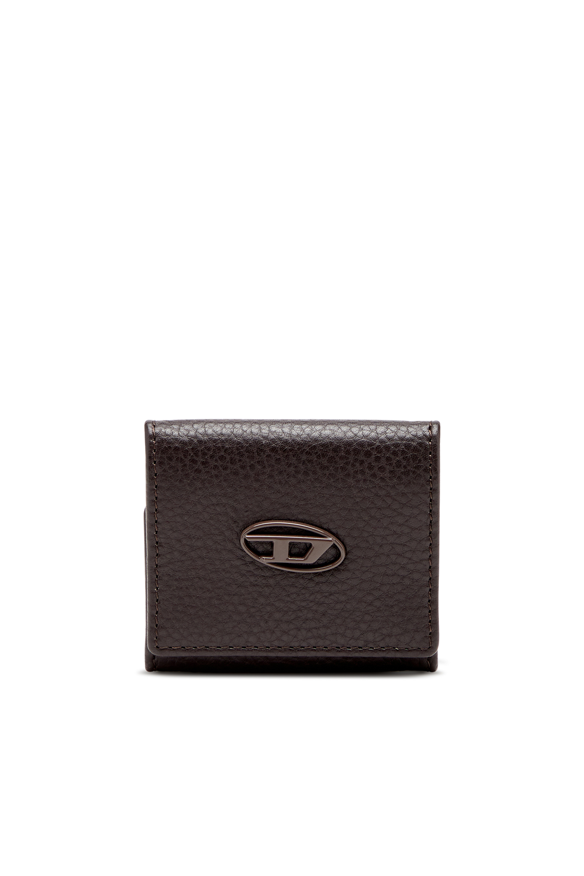 HISSU EVO COIN CASE, Dark Brown Diesel - HISSU EVO COIN CASE, Man's Coin purse in grainy leather in Dark Brown - 1