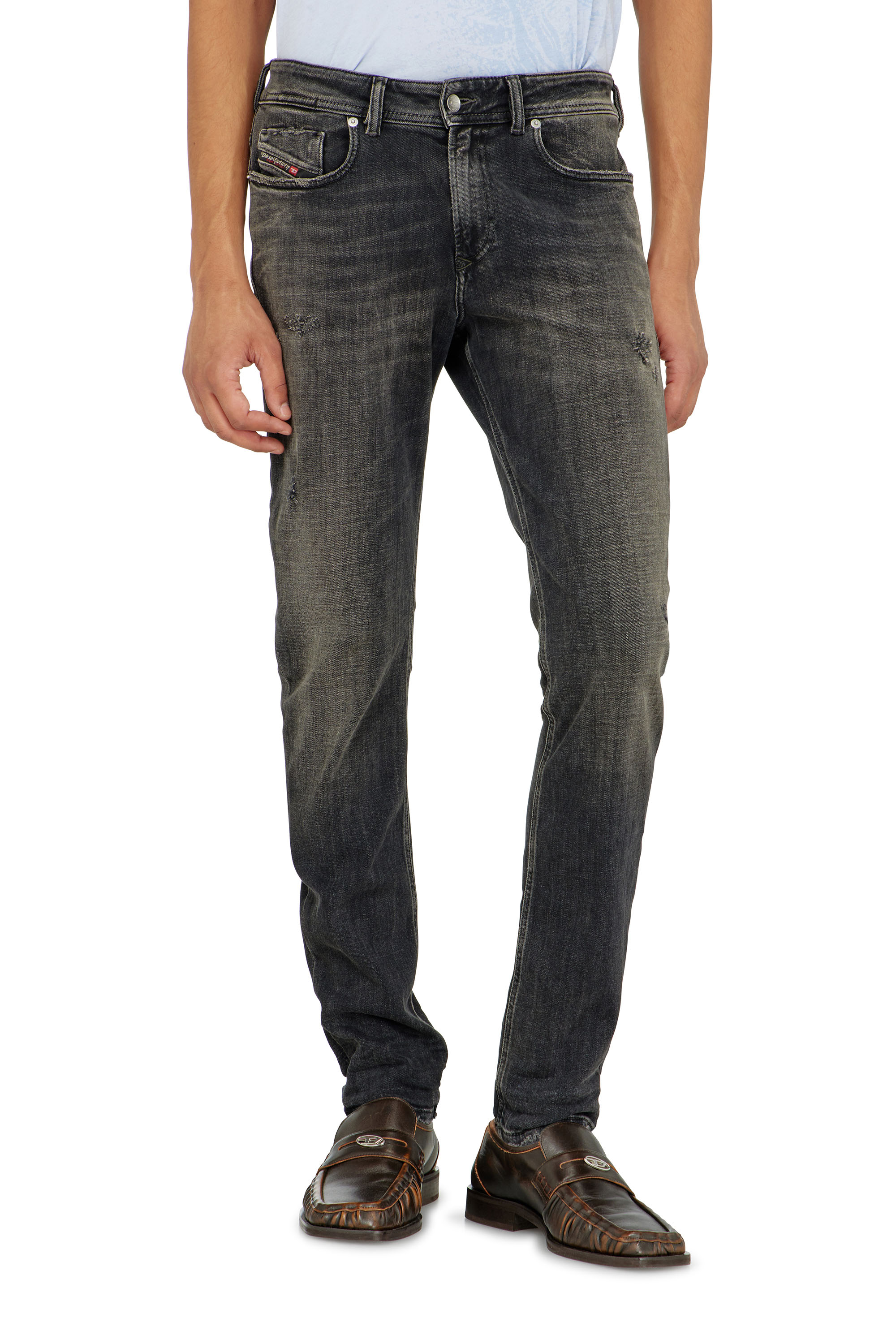 Diesel - Man's Skinny Jeans 1979 Sleenker 09P77, Black/Dark grey - 1
