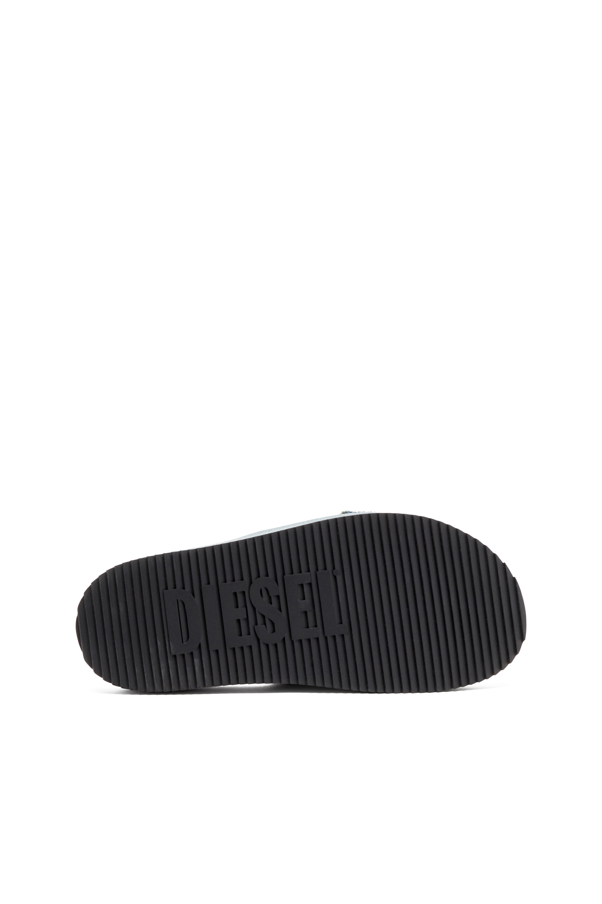 SA-SLIDE D OVAL, Light Blue Diesel - SA-SLIDE D OVAL, Unisex's Sa-Slide D-Distressed denim slides in Light Blue - 5