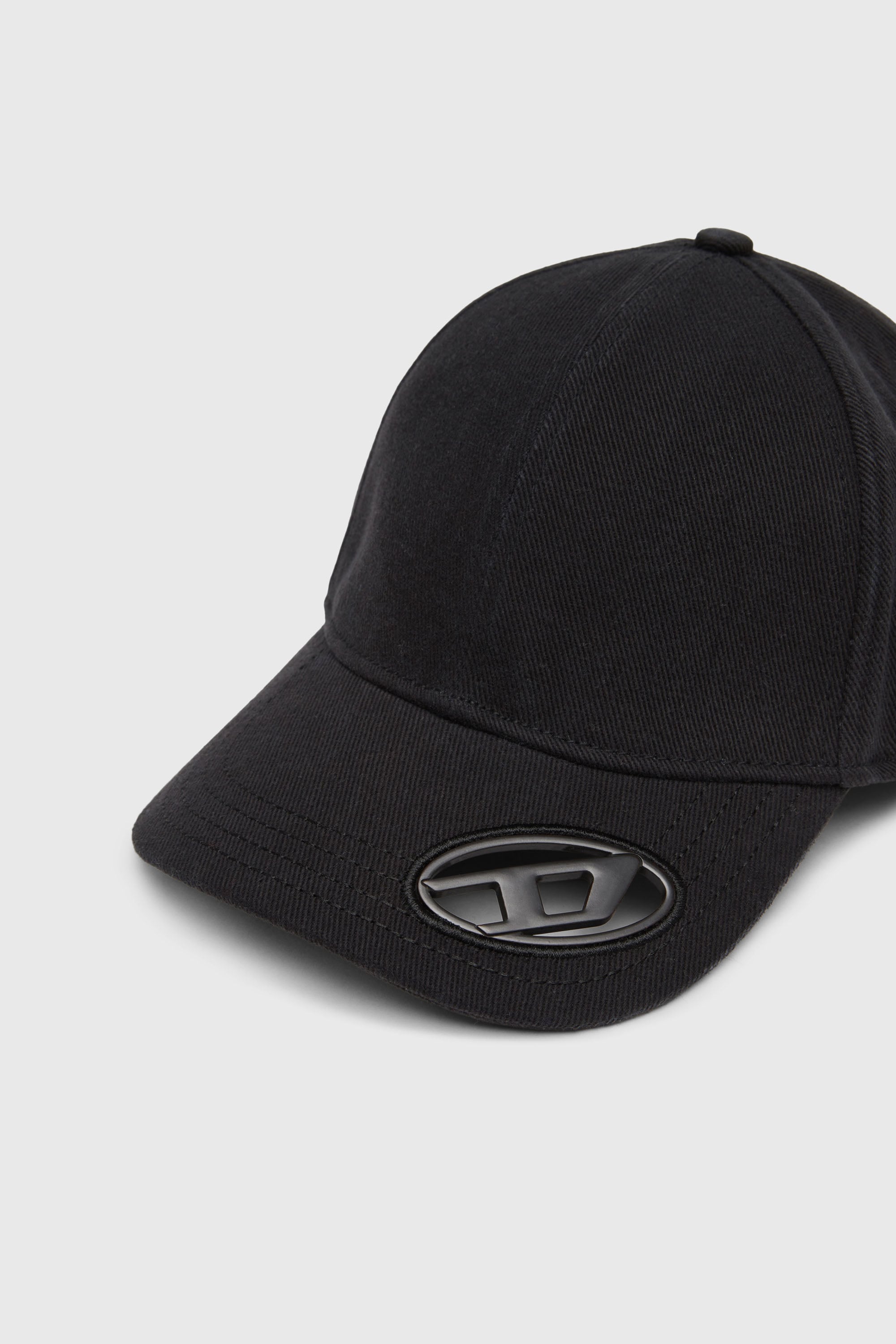 Diesel - C-PLAK, Man's Baseball cap with oval D plaque in Black - 3