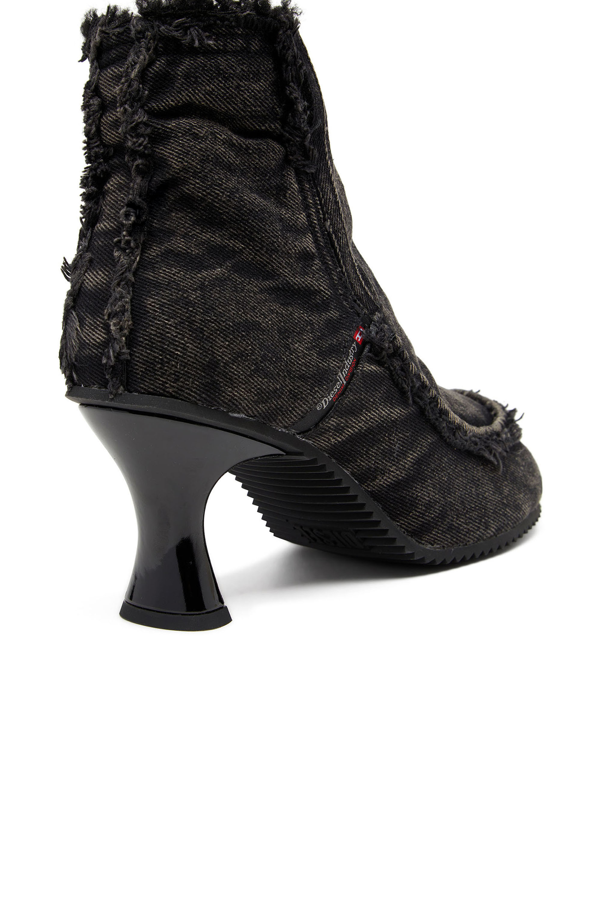 D-WOODSTOCK HEEL AB, Black Diesel - D-WOODSTOCK HEEL AB, Woman's D-Woodstock - Denim boots with heel in Black - 5