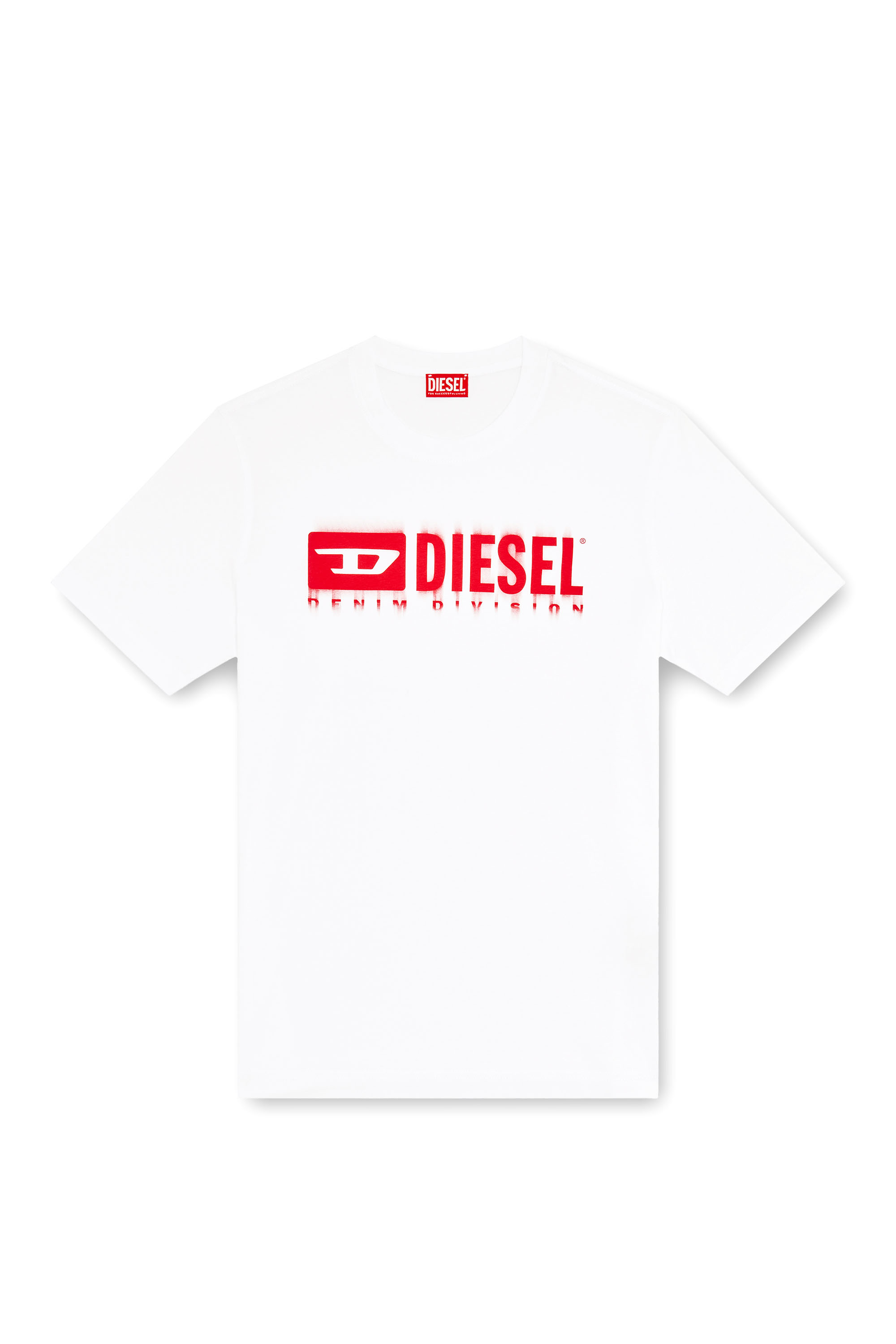 Diesel - T-ADJUST-Q7, Man's T-shirt with blurry Diesel logo in White - 2