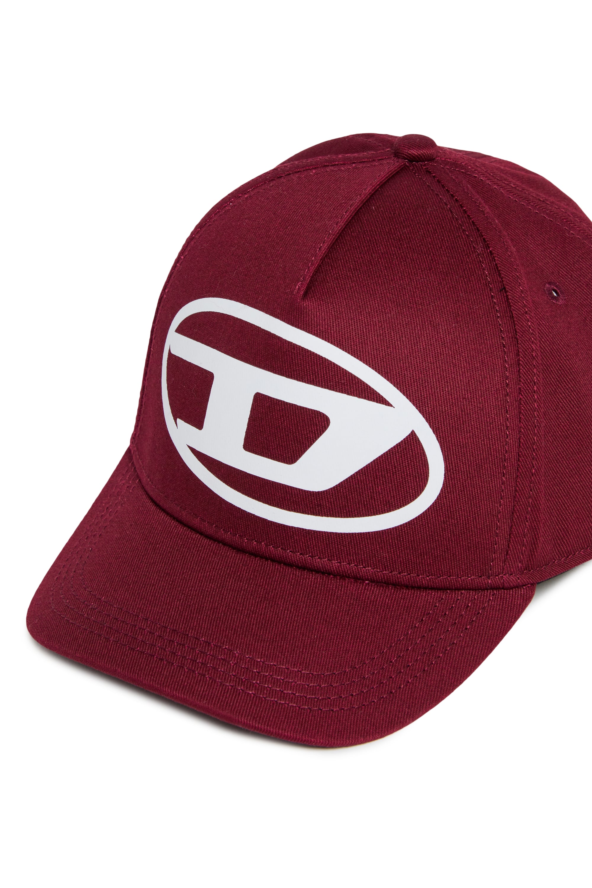 Diesel - FLIMO, Man's Baseball cap with Oval D logo print in Red - 3